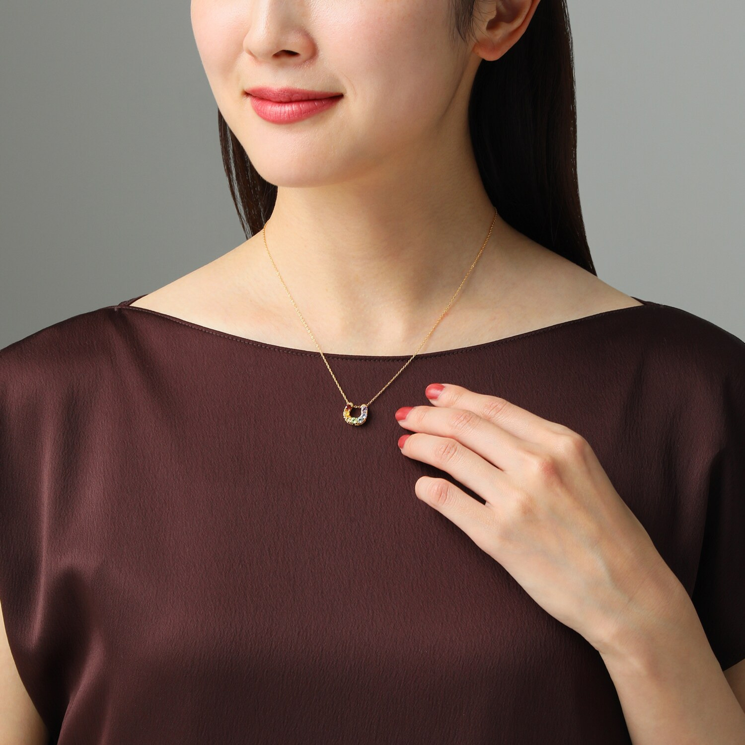 幸石堂 福禄寿の天然石 七宝石 馬蹄の恵みペンダント 〜開運〜