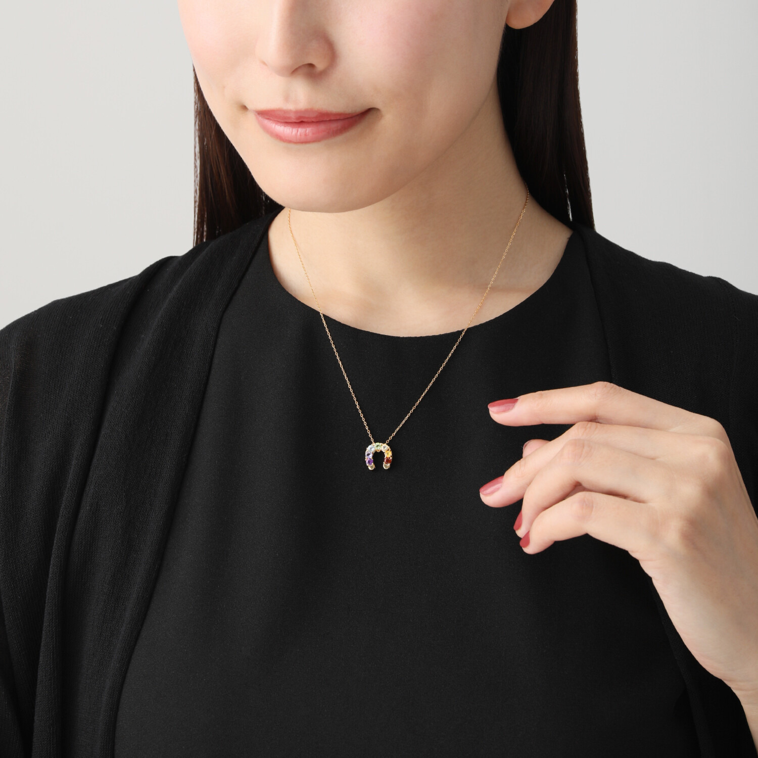 幸石堂 福禄寿の天然石 七宝石 馬蹄の恵みペンダント 〜開運〜