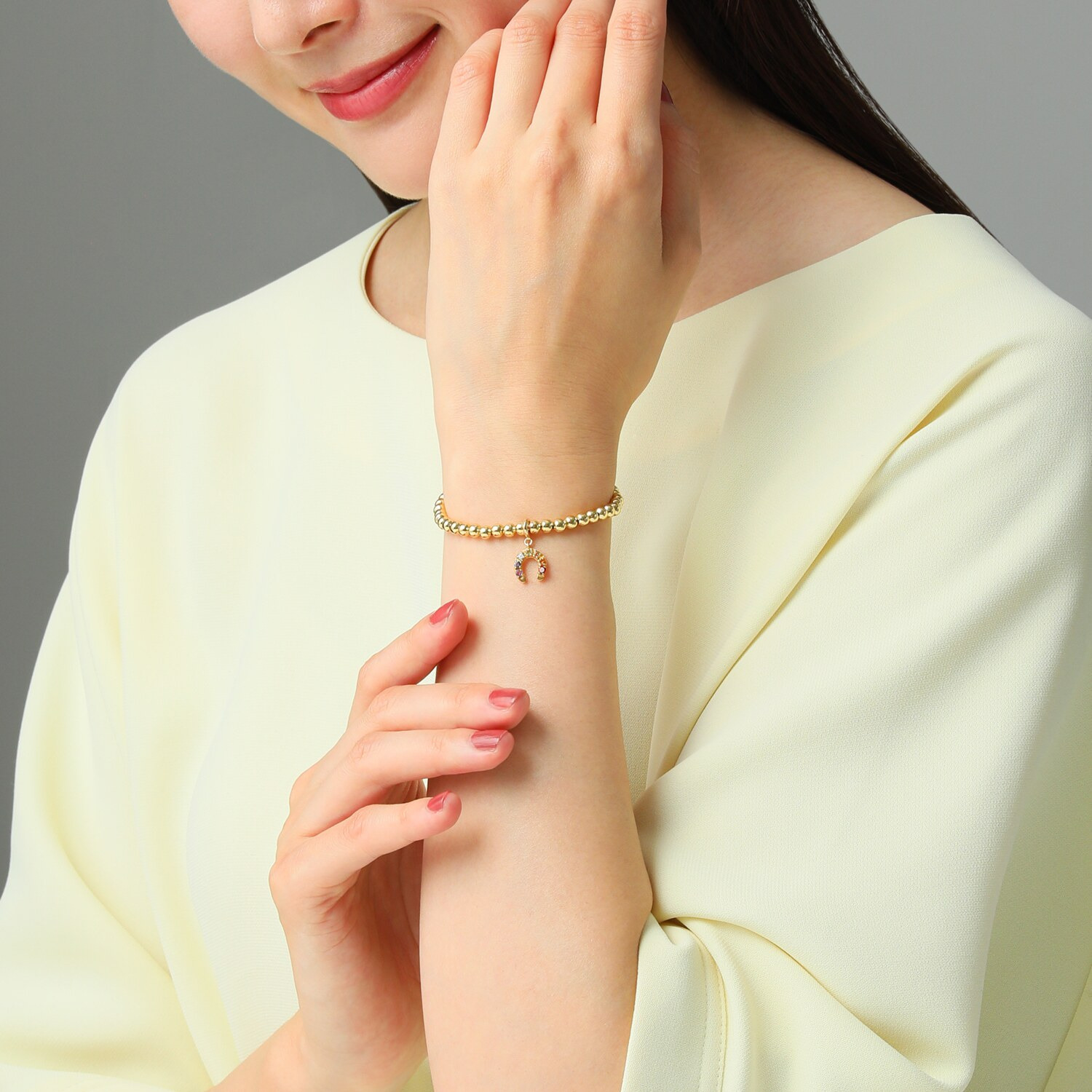 幸石堂 福禄寿の天然石 七宝石 馬蹄の恵み チャームブレスレット 〜開運〜