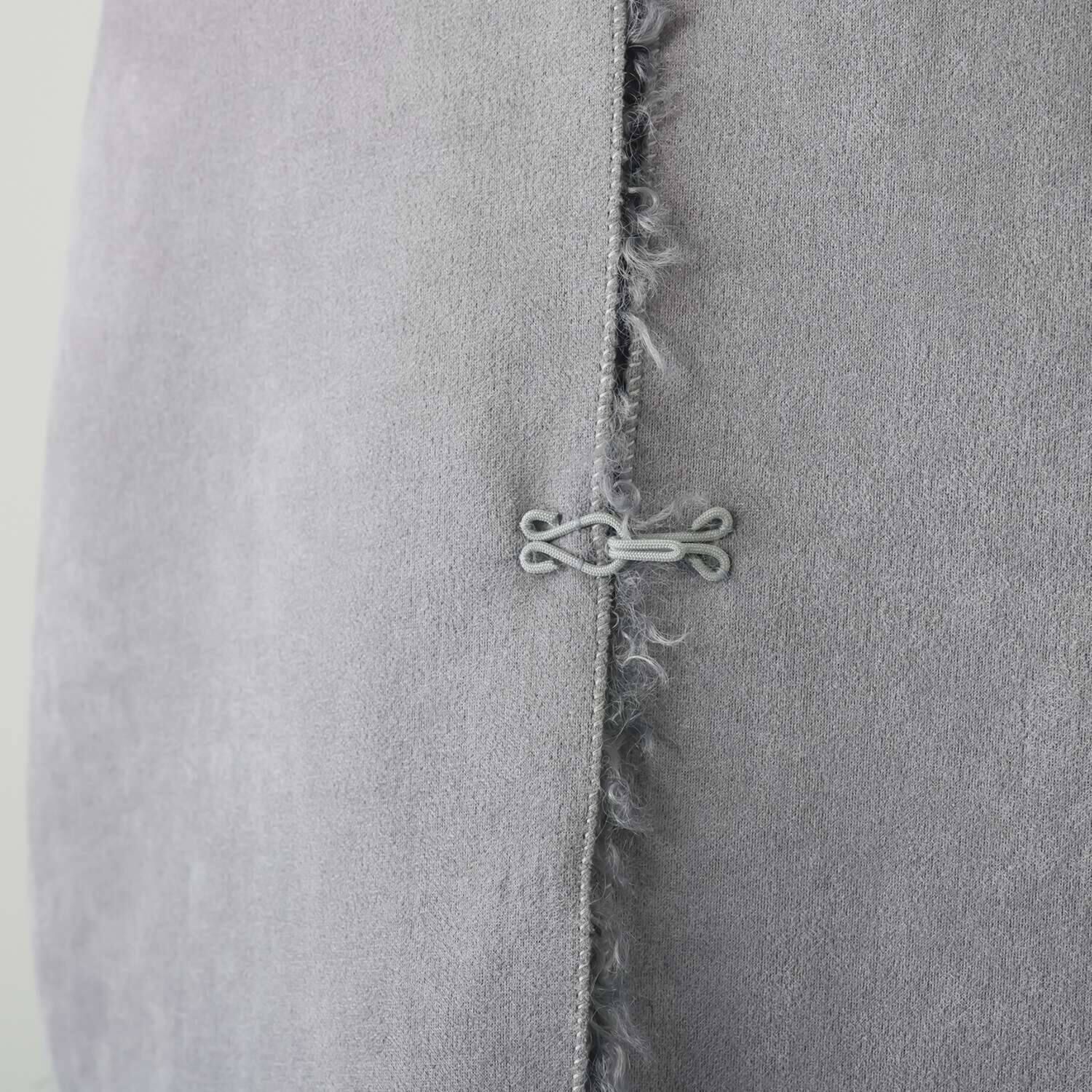 マリエール エコファー フード付 リバーシブル ロングベスト