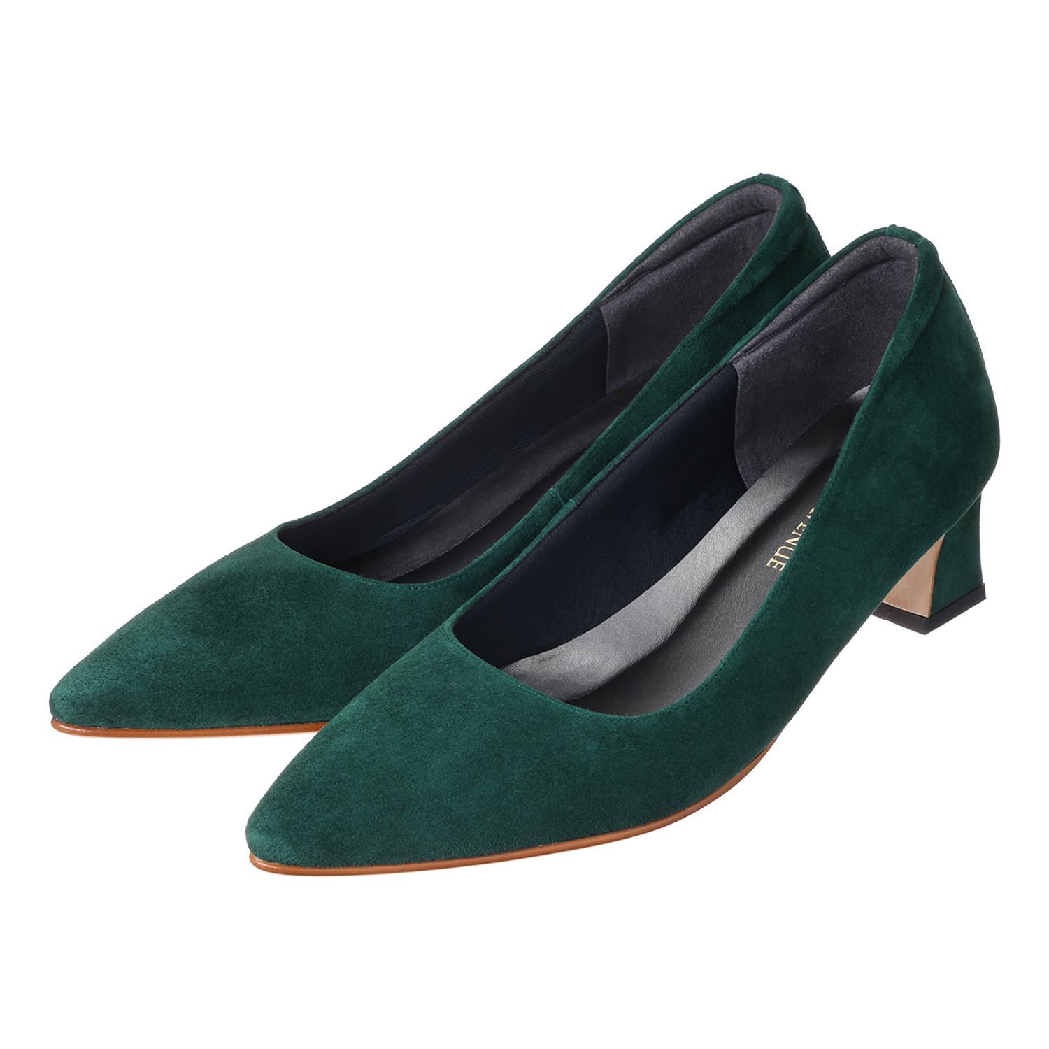 ヒルズアヴェニュー ＜日本製＞ シープスエード プレーンパンプス