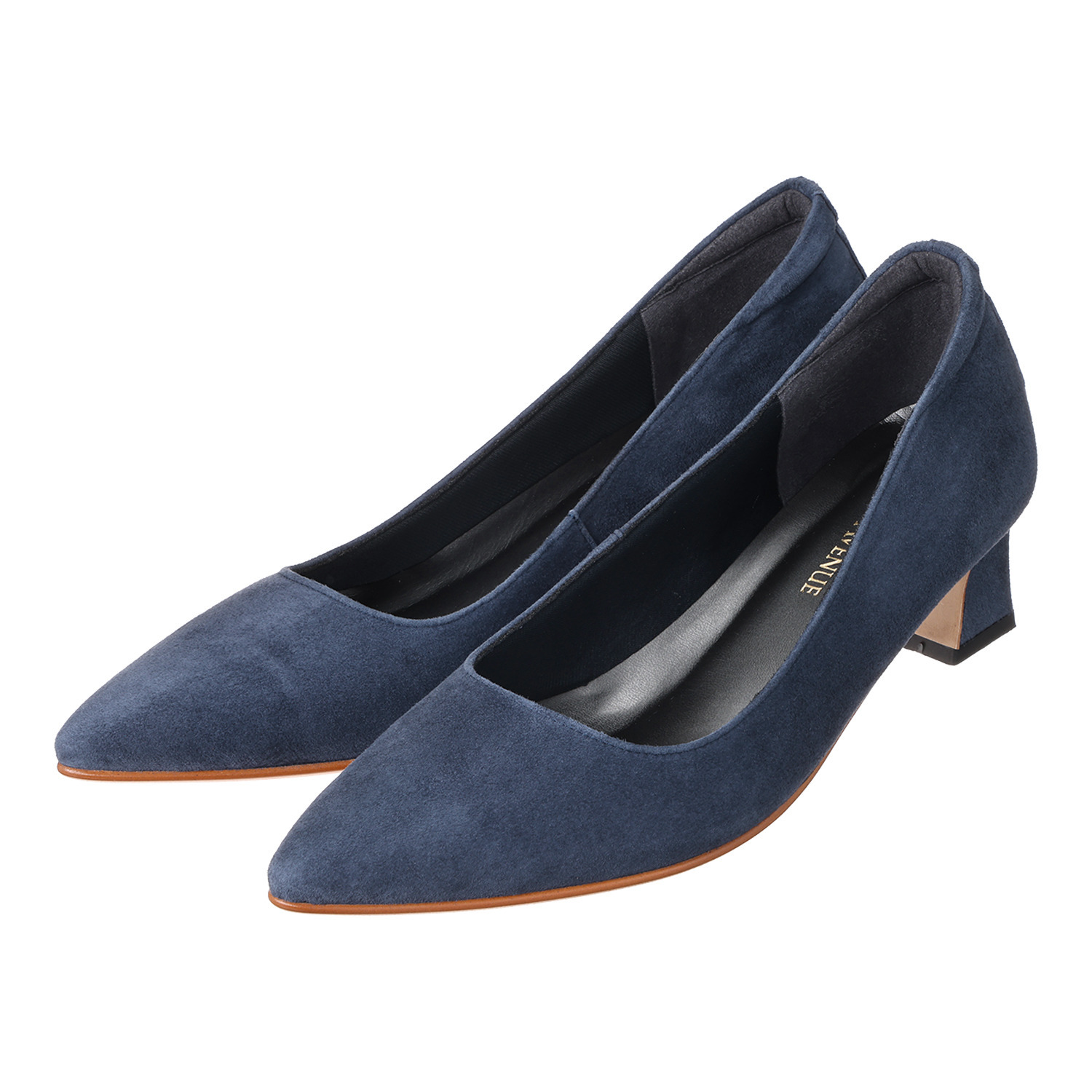 ヒルズアヴェニュー ＜日本製＞ シープスエード プレーンパンプス