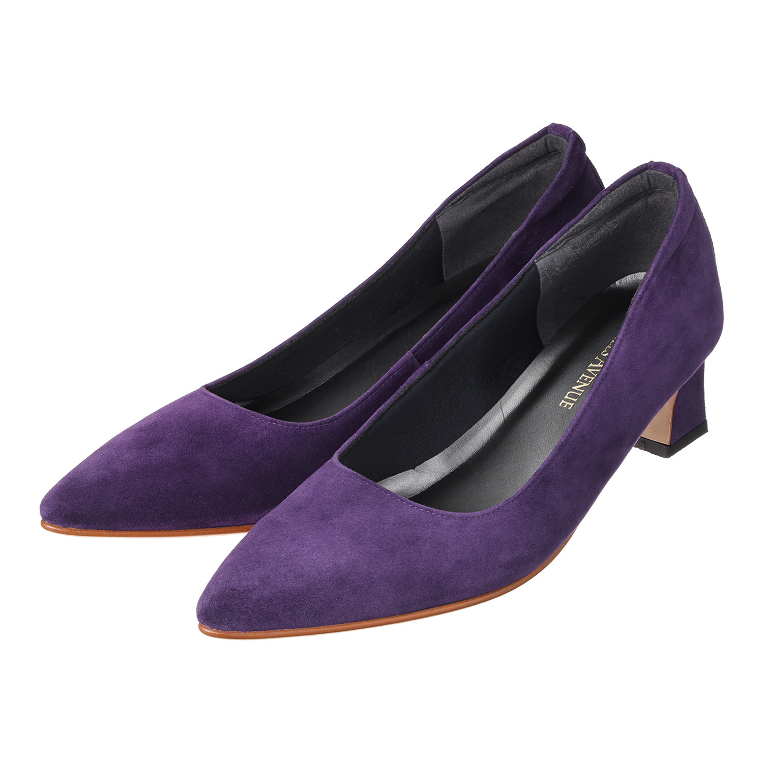 ヒルズアヴェニュー ＜日本製＞ シープスエード プレーンパンプス