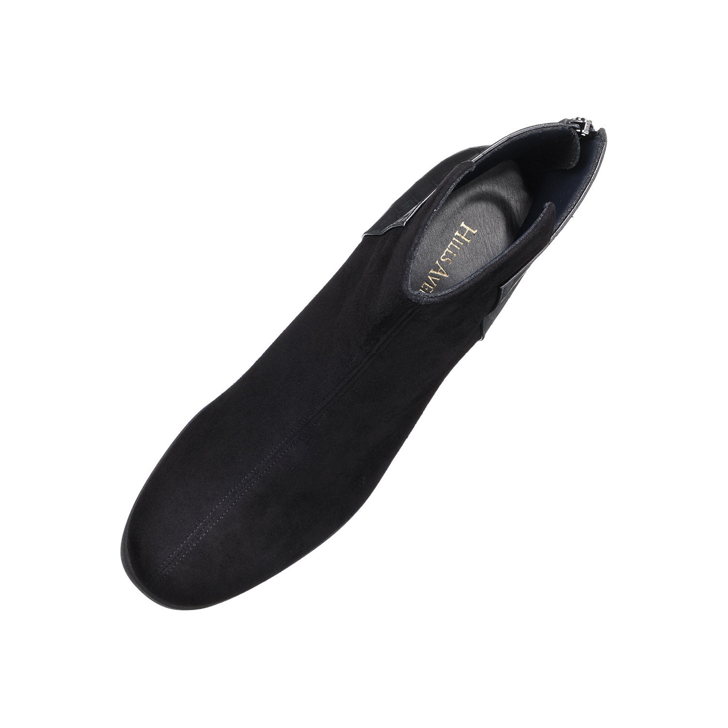 ヒルズアヴェニュー ＜日本製＞ レザー バックファスナーブーツ