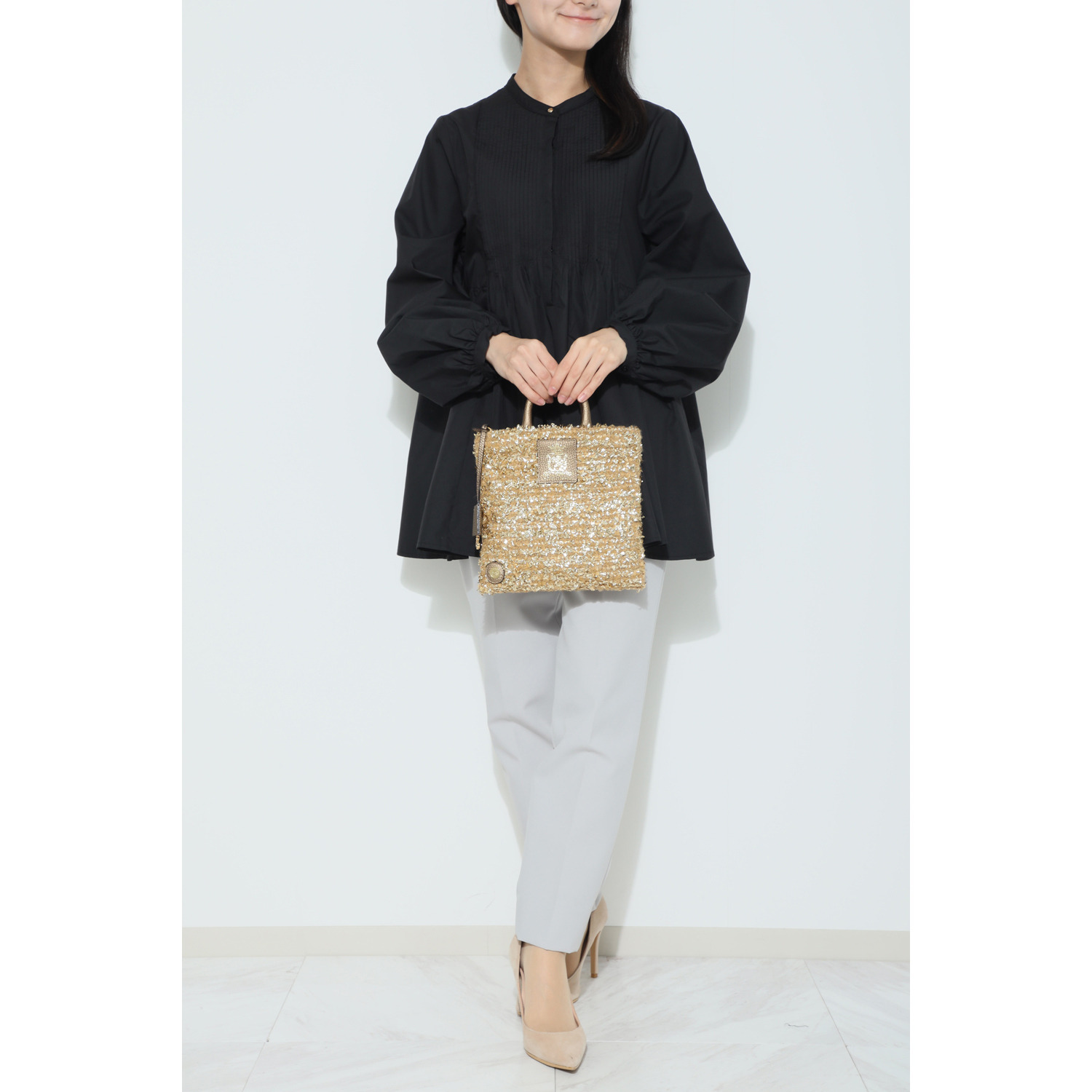 エーディーエムジェイ イタリアンファブリック ２ウェイ ミニショルダーバッグ