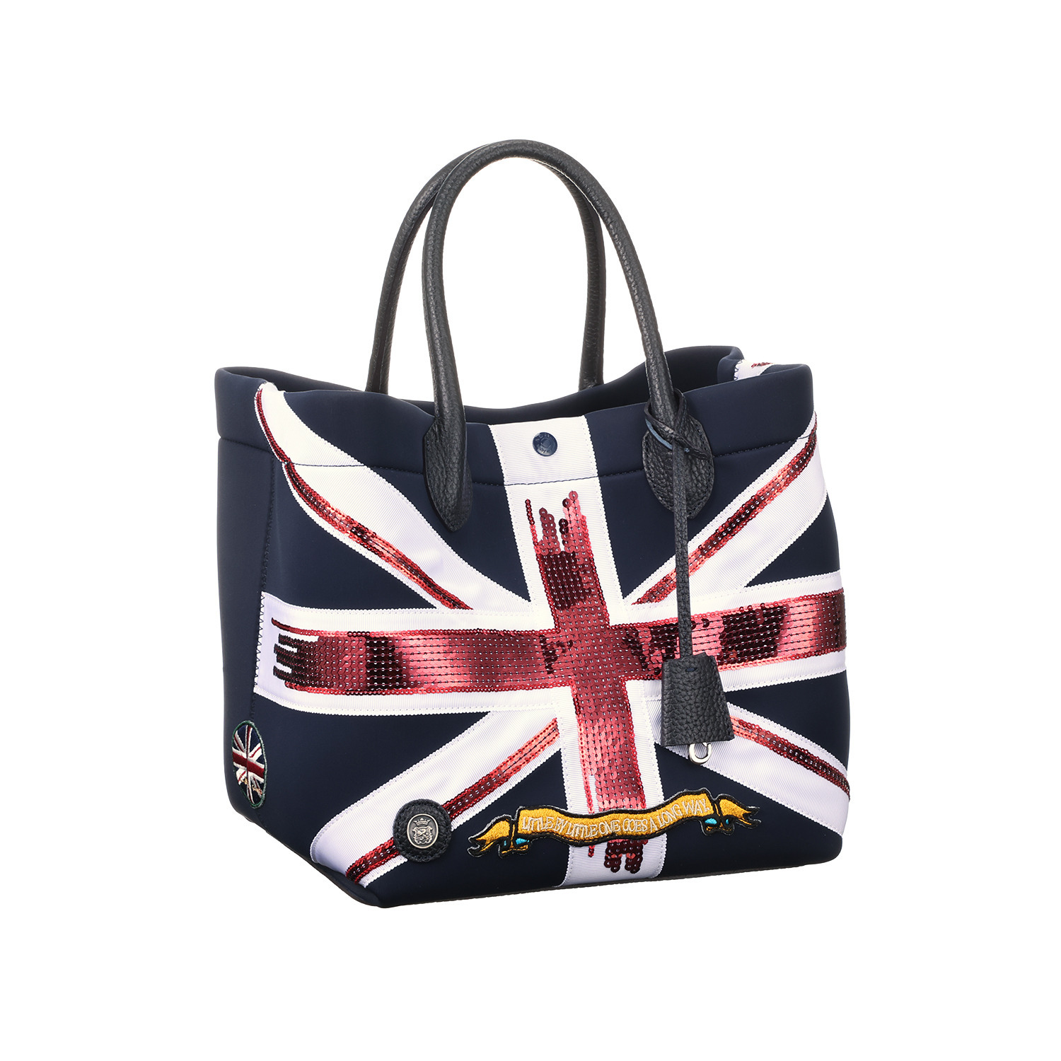 エーディーエムジェイ マジックライト（Ｒ） ユニオンジャック シークイン刺しゅう トートバッグ＜Ｍ＞