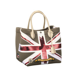 エーディーエムジェイ マジックライト（Ｒ） ユニオンジャック シークイン刺しゅう トートバッグ＜Ｍ＞