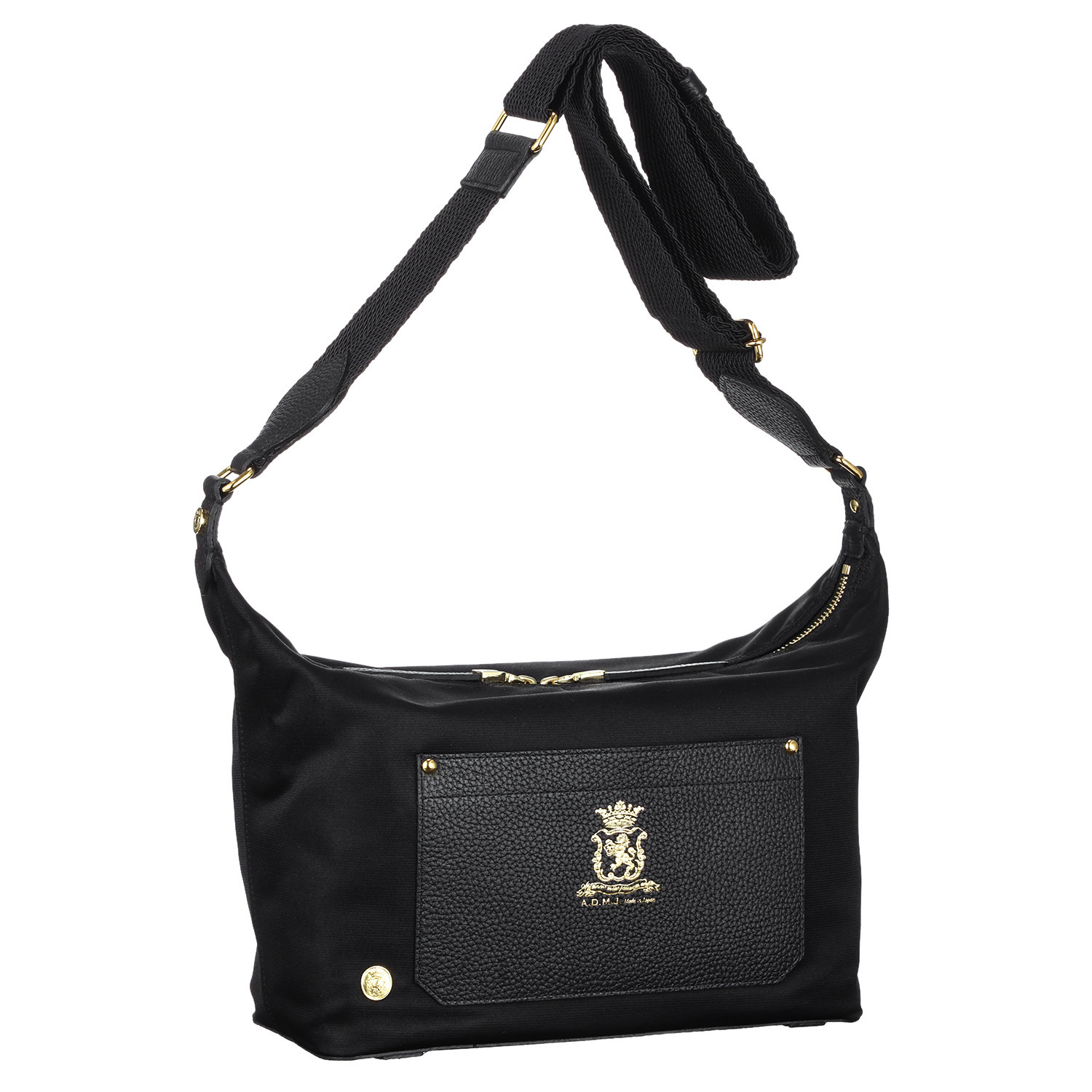 エーディーエムジェイ はっ水 ナイロンリュクス クロスボディバッグ