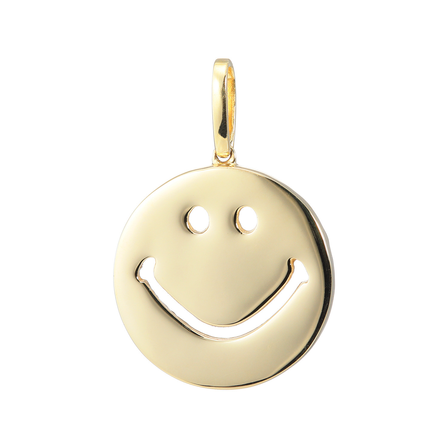 エクラプリュス １８Ｋ １カラットＵＰ ダイヤモンドパヴェ スマイル ペンダントトップ