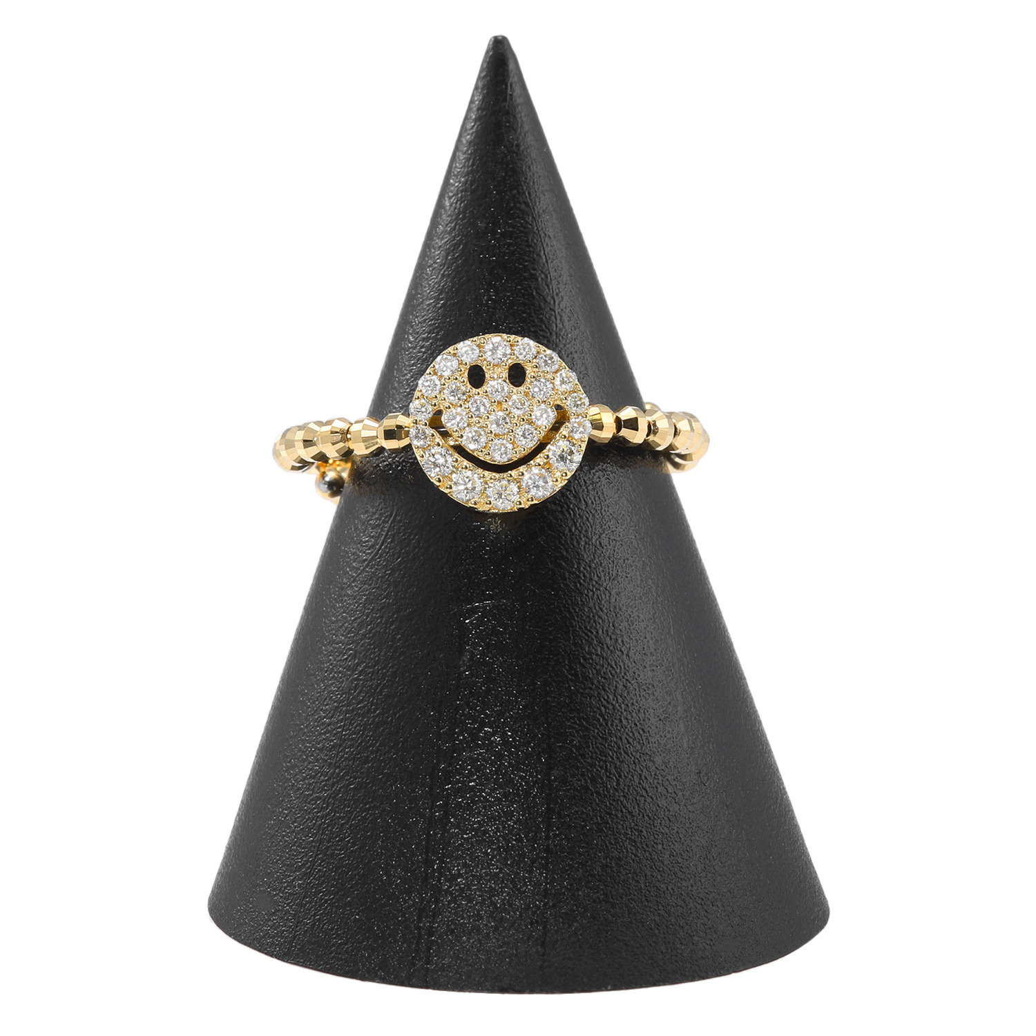 エクラプリュス １８Ｋ ダイヤモンドパヴェ スマイル フレキシブルリング