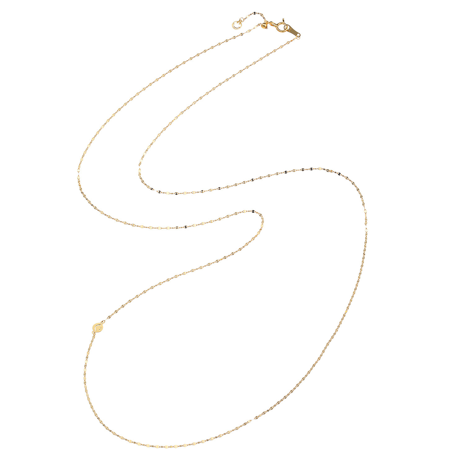 エクラプリュス １８Ｋ スマイル サテライトチェーン ロングネックレス