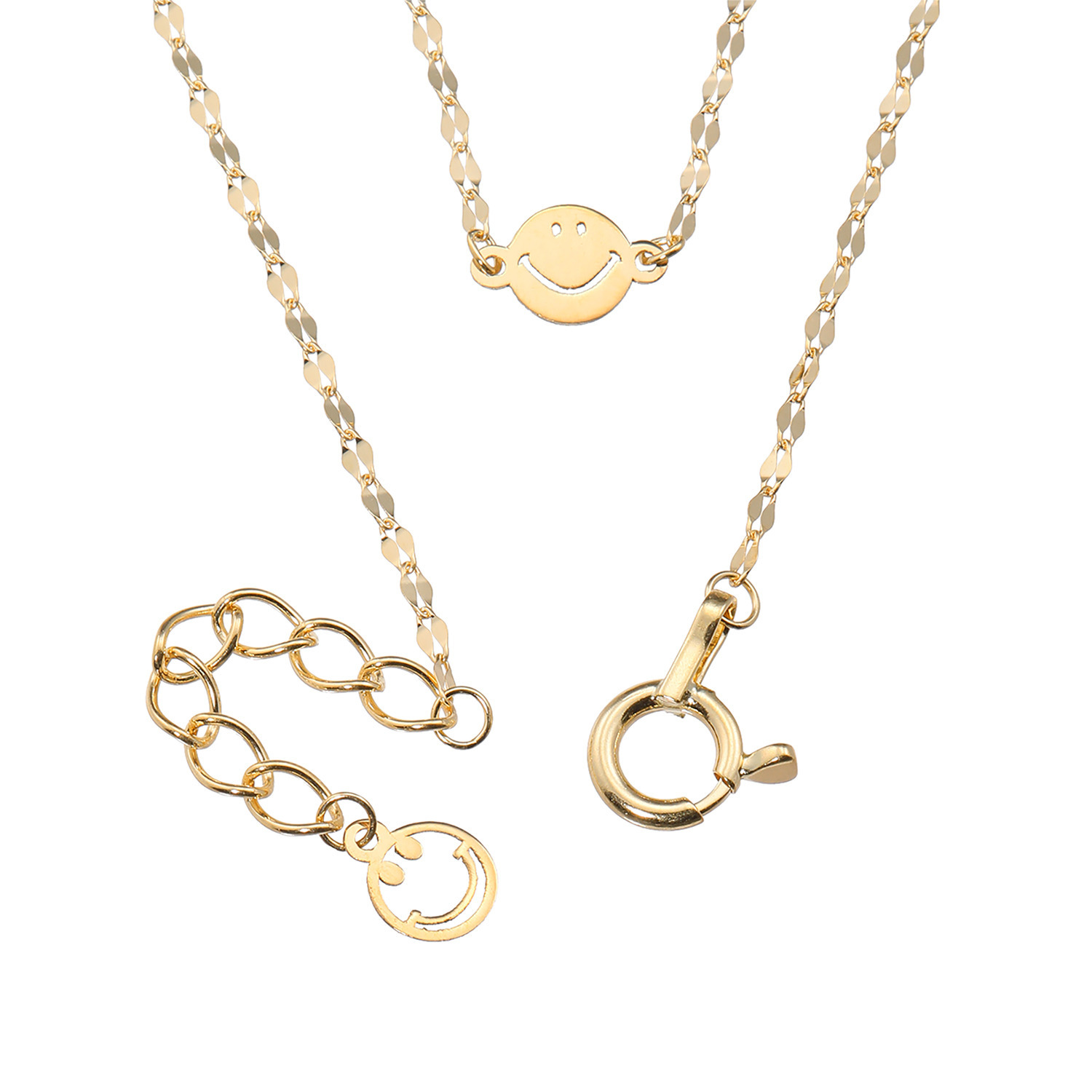 エクラプリュス １８Ｋ スマイル サテライトチェーン ブレスレット