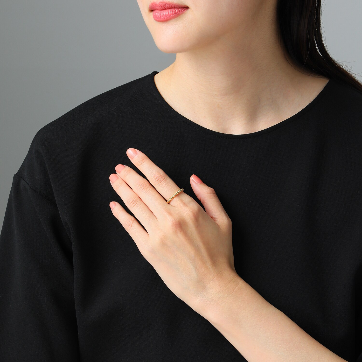 エクラプリュス １８Ｋ ドットデザイン フレキシブルリング