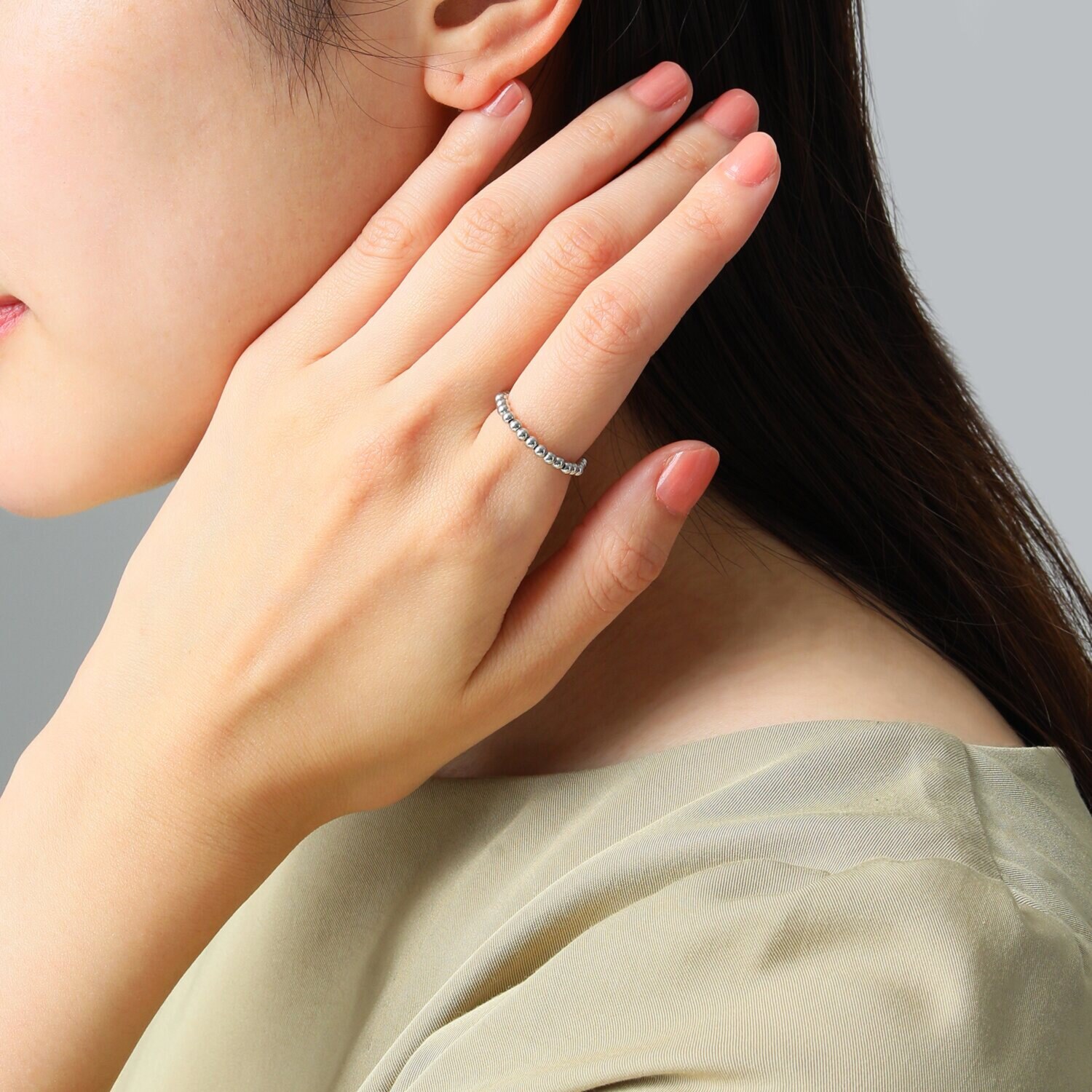 エクラプリュス プラチナ９５０ ドットデザイン フレキシブルリング