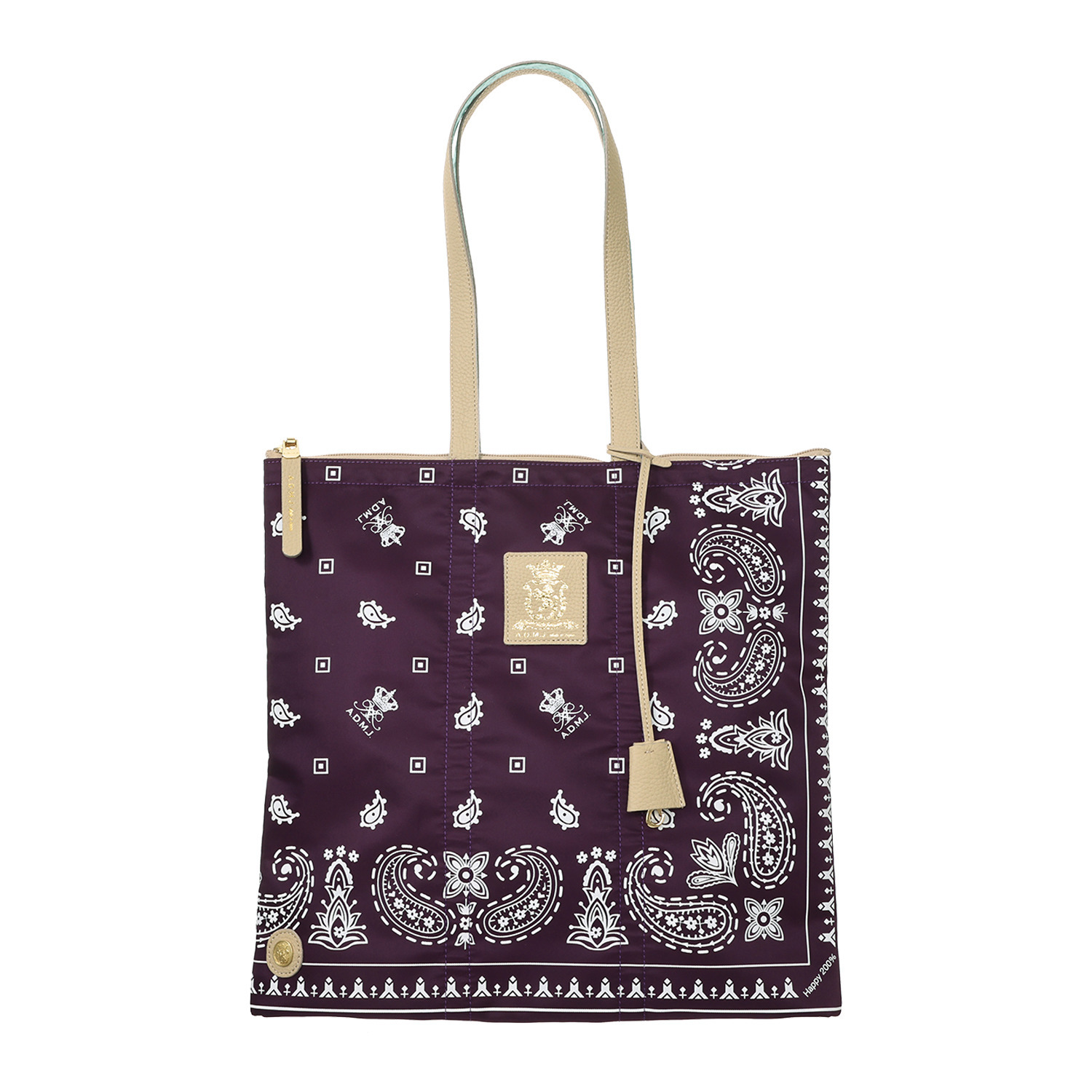 エーディーエムジェイ ナイロン バンダナプリント サブバッグ