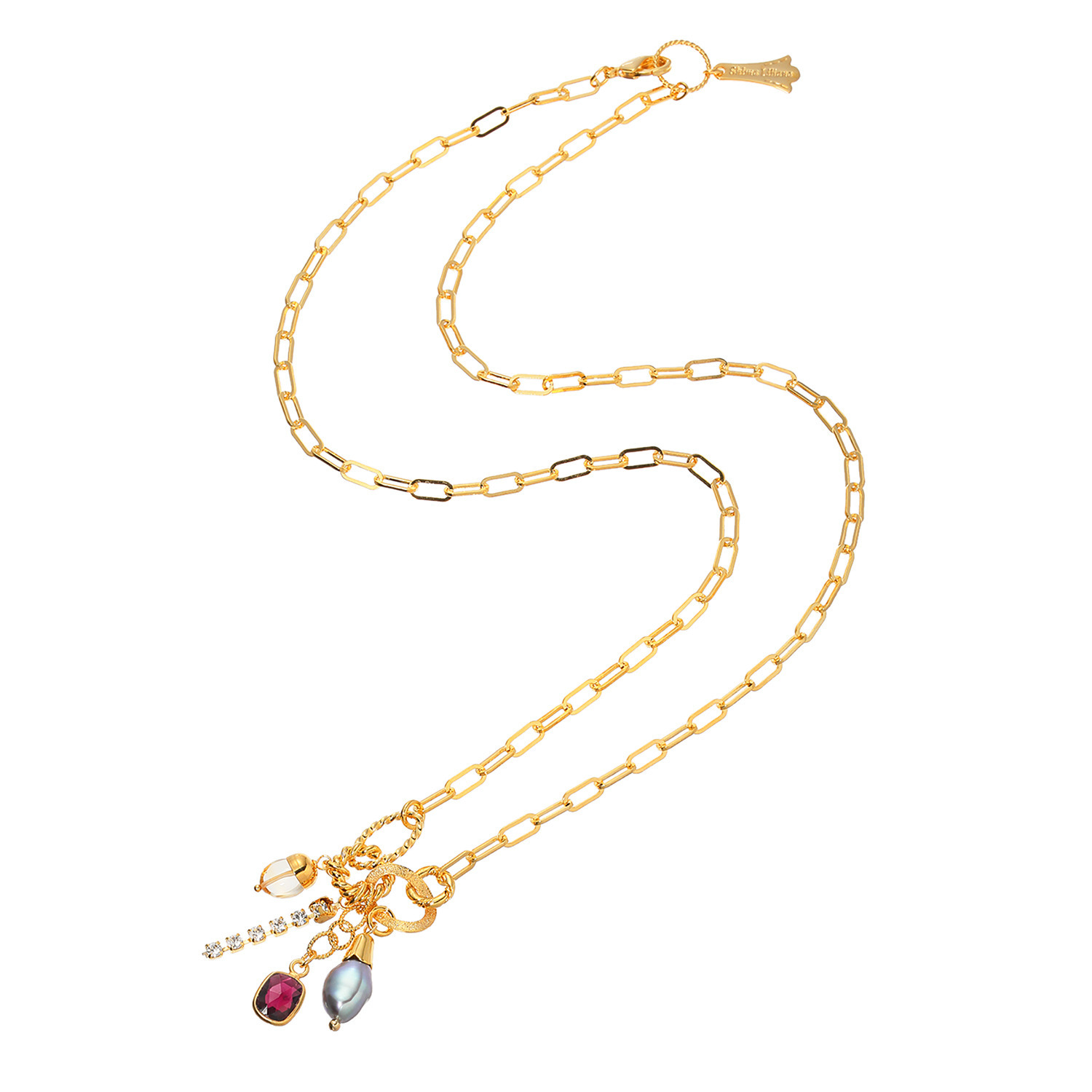 シマ・リリアーナ ジェムストーン＆ 淡水パール ネックレス