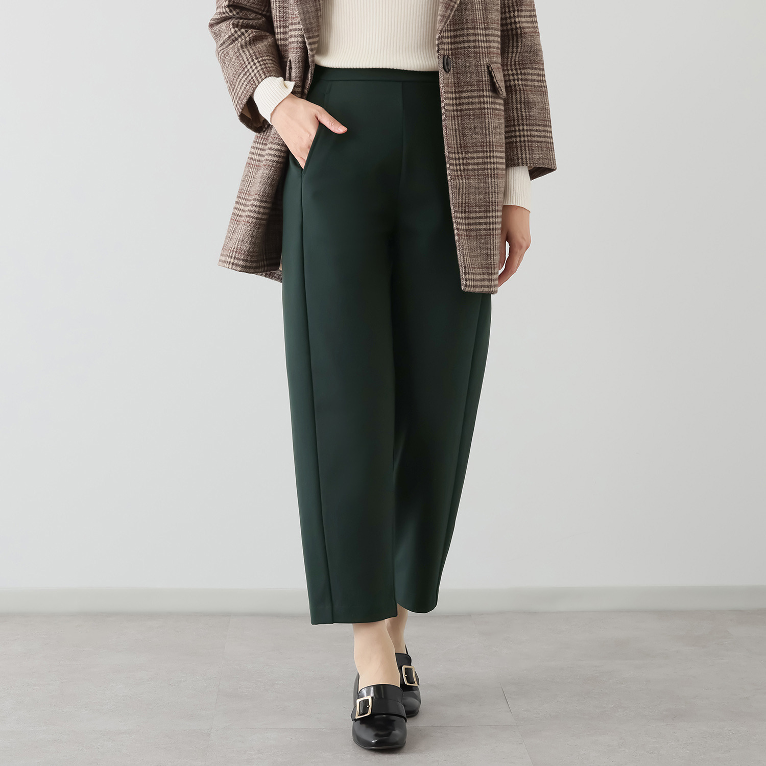 ピーツー とにかく気持ち良い 極上キュプラ裏起毛 ６枚接ぎ ソフトカーブパンツ 