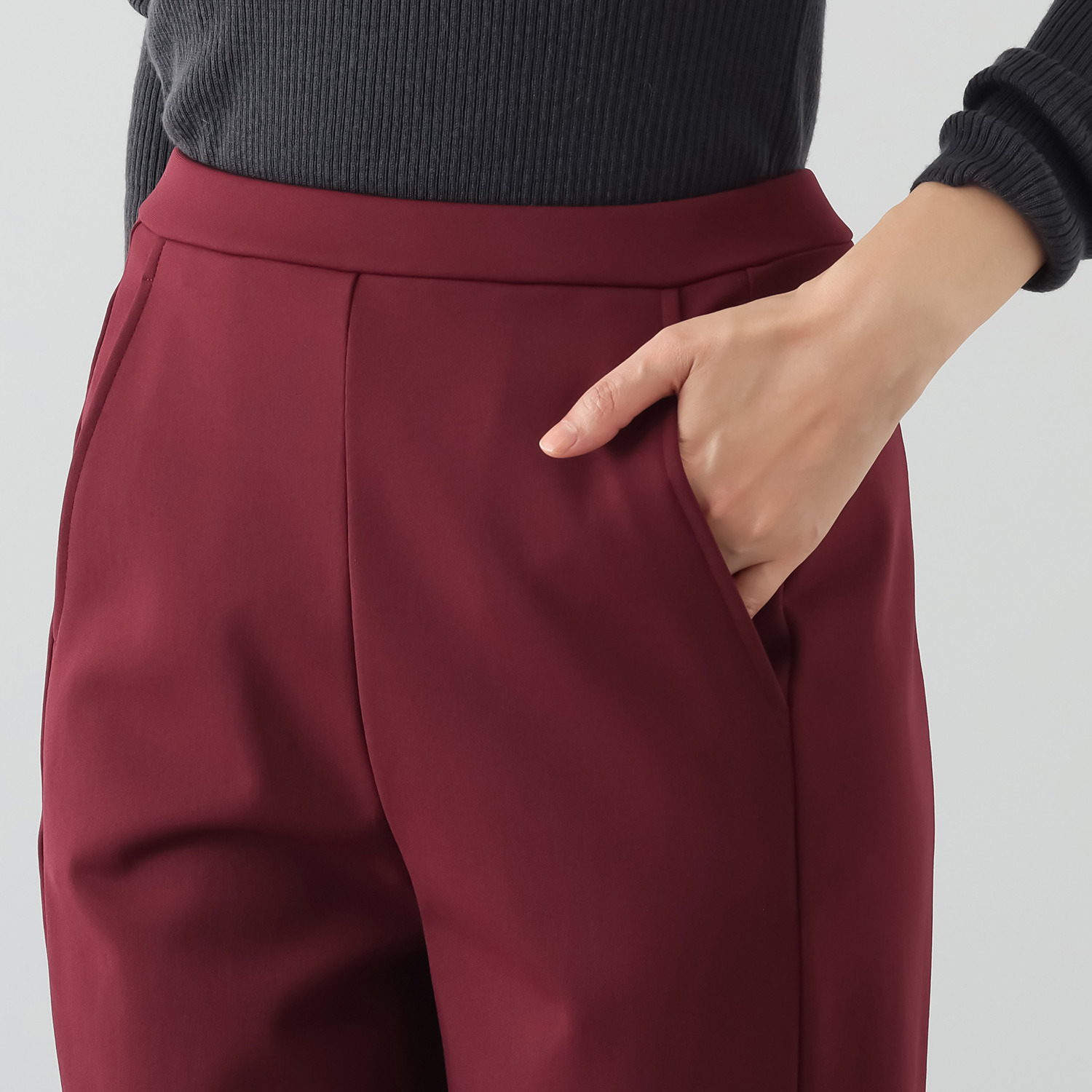 ピーツー とにかく気持ち良い 極上キュプラ裏起毛 ６枚接ぎ ソフトカーブパンツ 