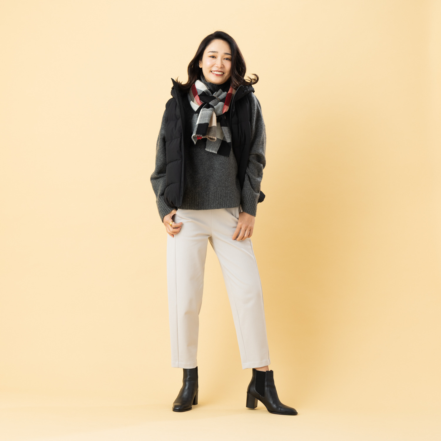 ピーツー とにかく気持ち良い 極上キュプラ裏起毛 ６枚接ぎ ソフトカーブパンツ 