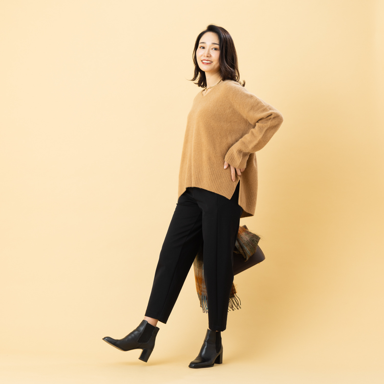 ピーツー とにかく気持ち良い 極上キュプラ裏起毛 ６枚接ぎ ソフトカーブパンツ 