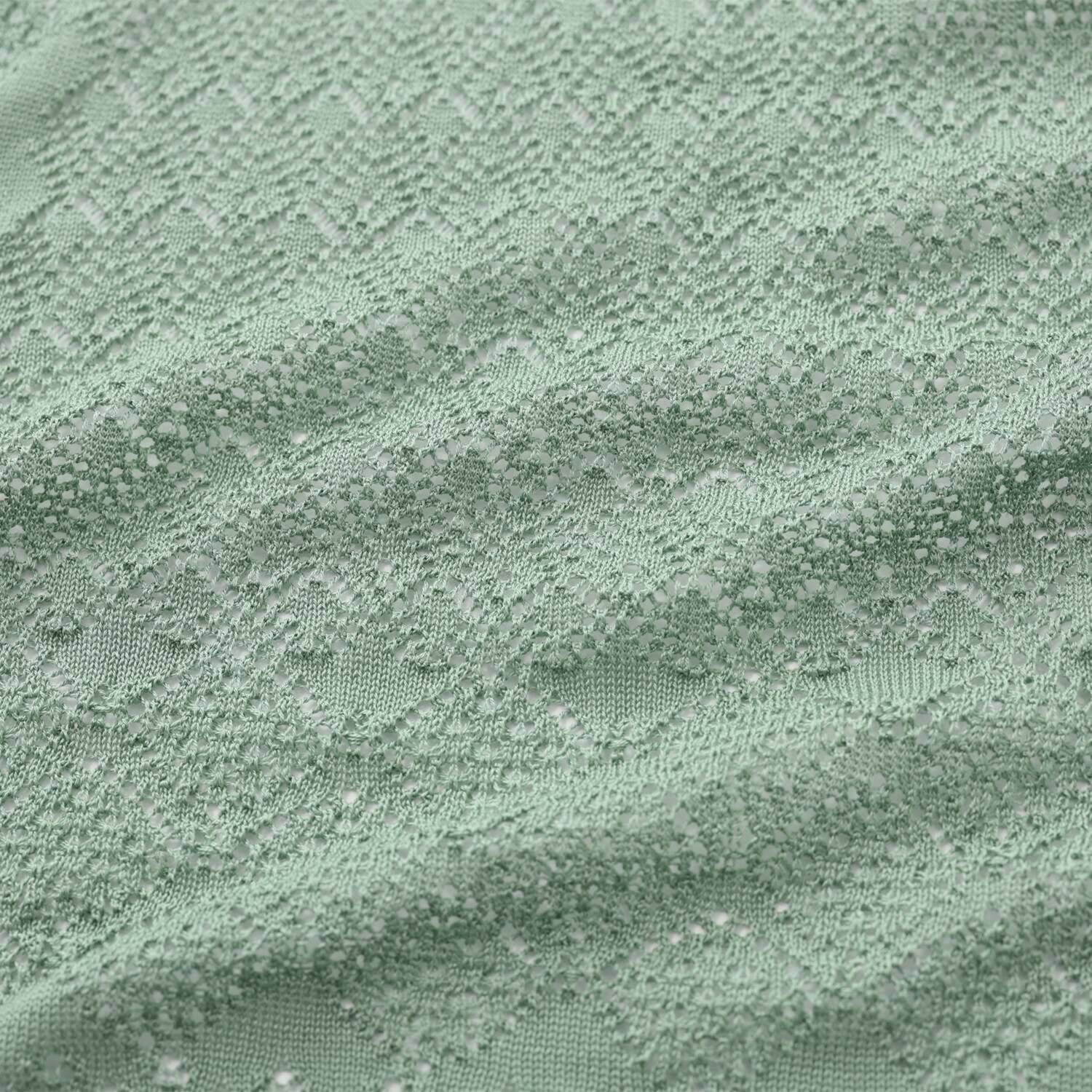 エウラーカ ウォッシャブルシルク レーシー柄 ニットスカーフ