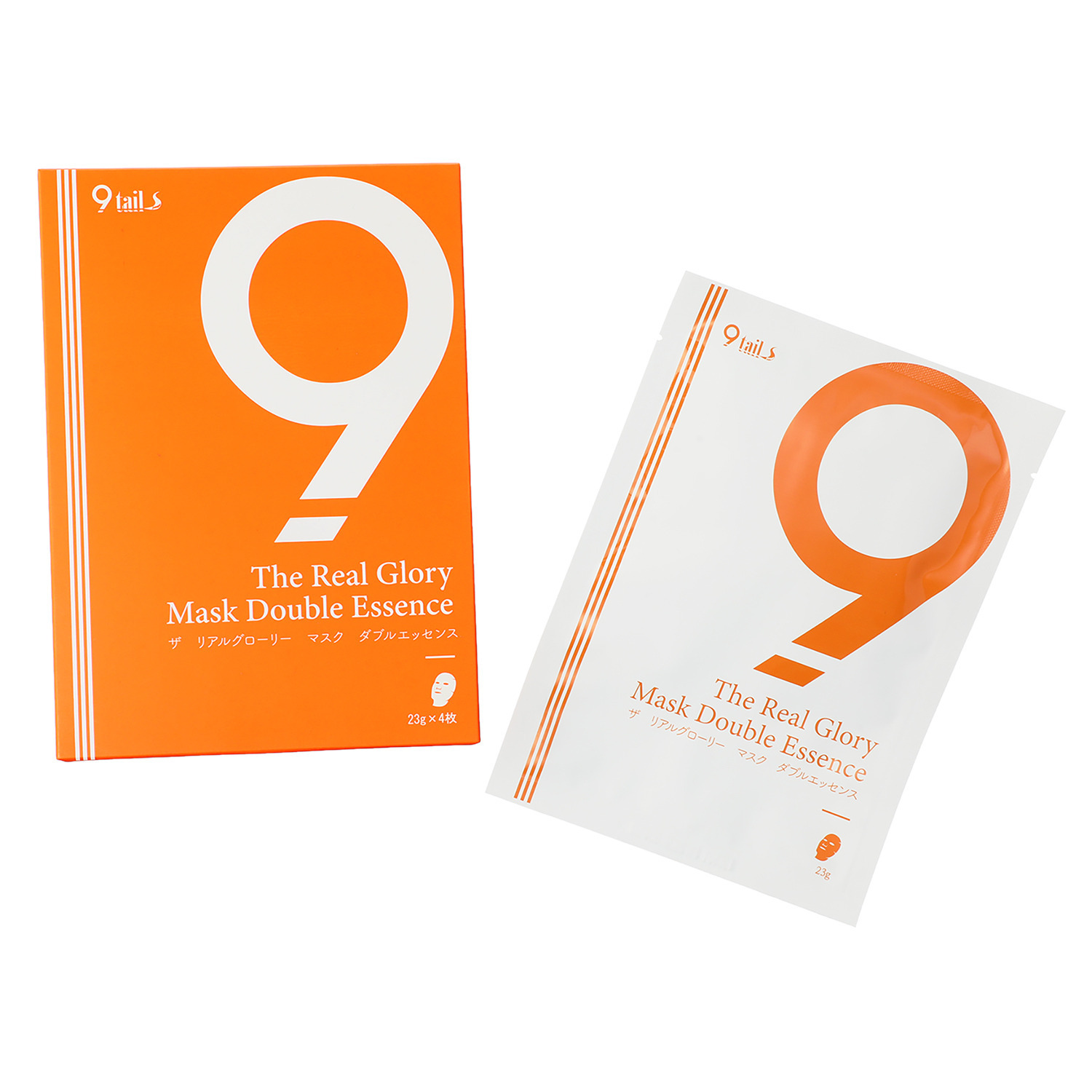 ナインテイルズ 一枚で顔から首まで！ ハリツヤキメの集中ケア 新ザ　リアルグローリー マスクダブルエッセンス デビュー３箱セット