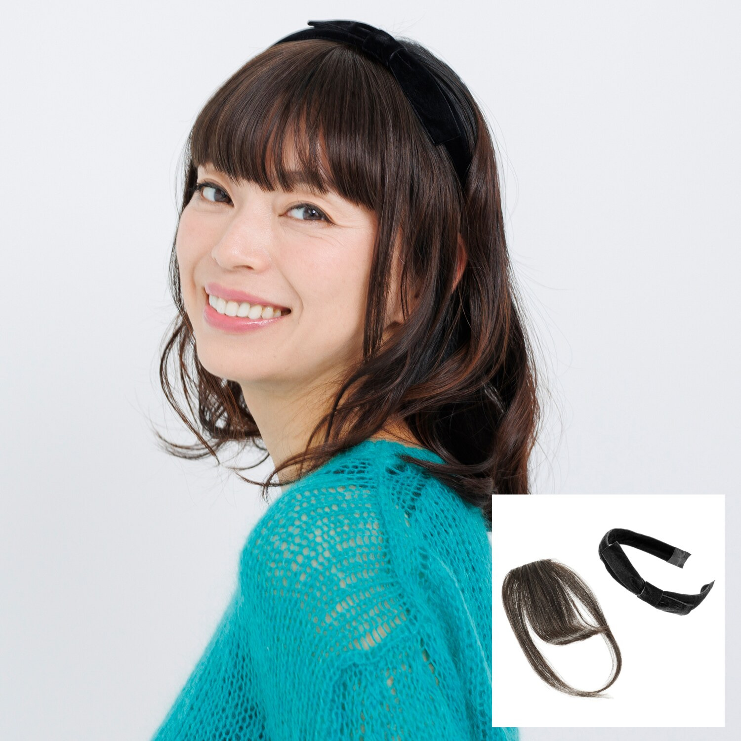 ギンカウィンカ 前髪とお顔周りの毛が 自然に完成 ドレスドヘア 前髪ウィッグ＆ カチューシャ