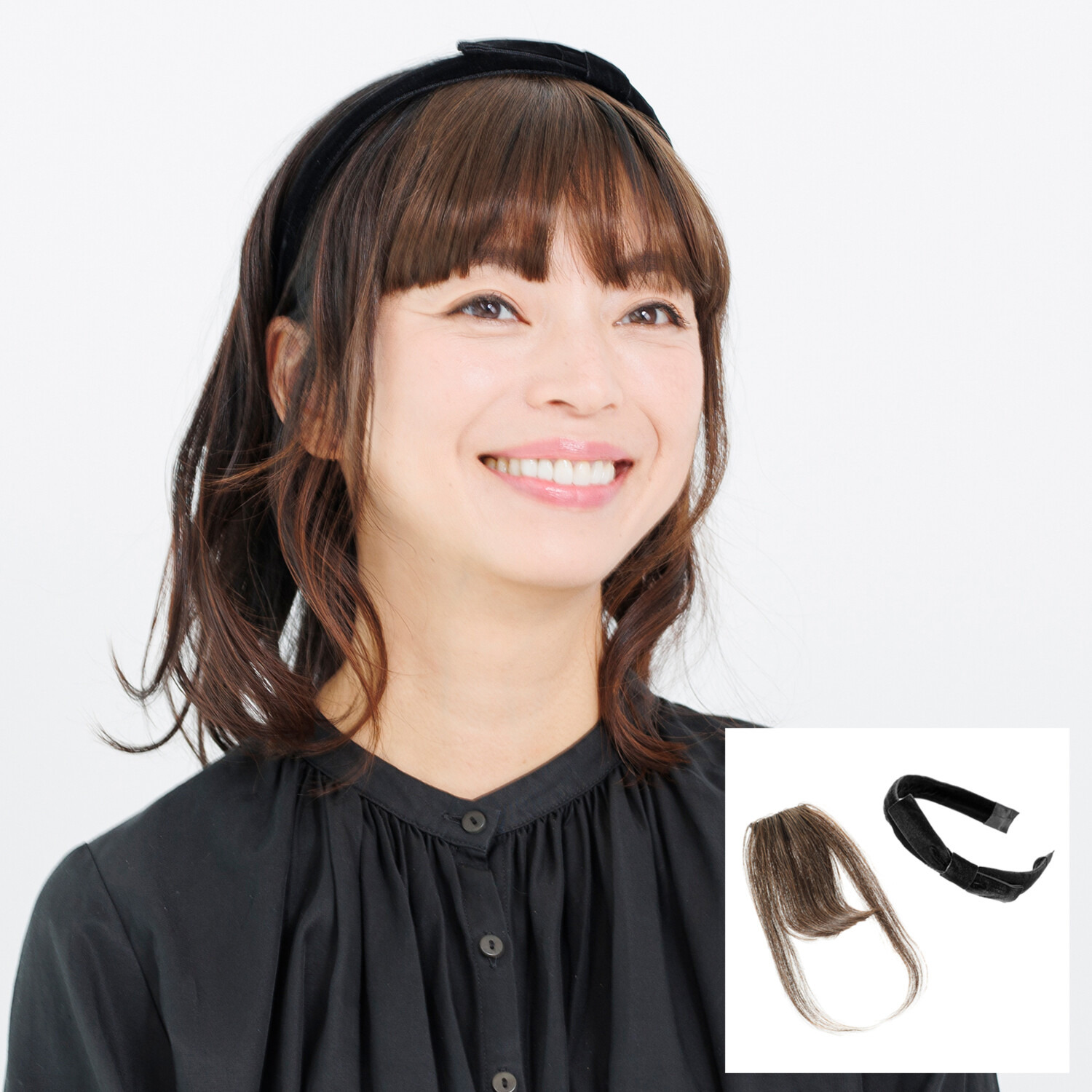 ギンカウィンカ 前髪とお顔周りの毛が 自然に完成 ドレスドヘア 前髪ウィッグ＆ カチューシャ