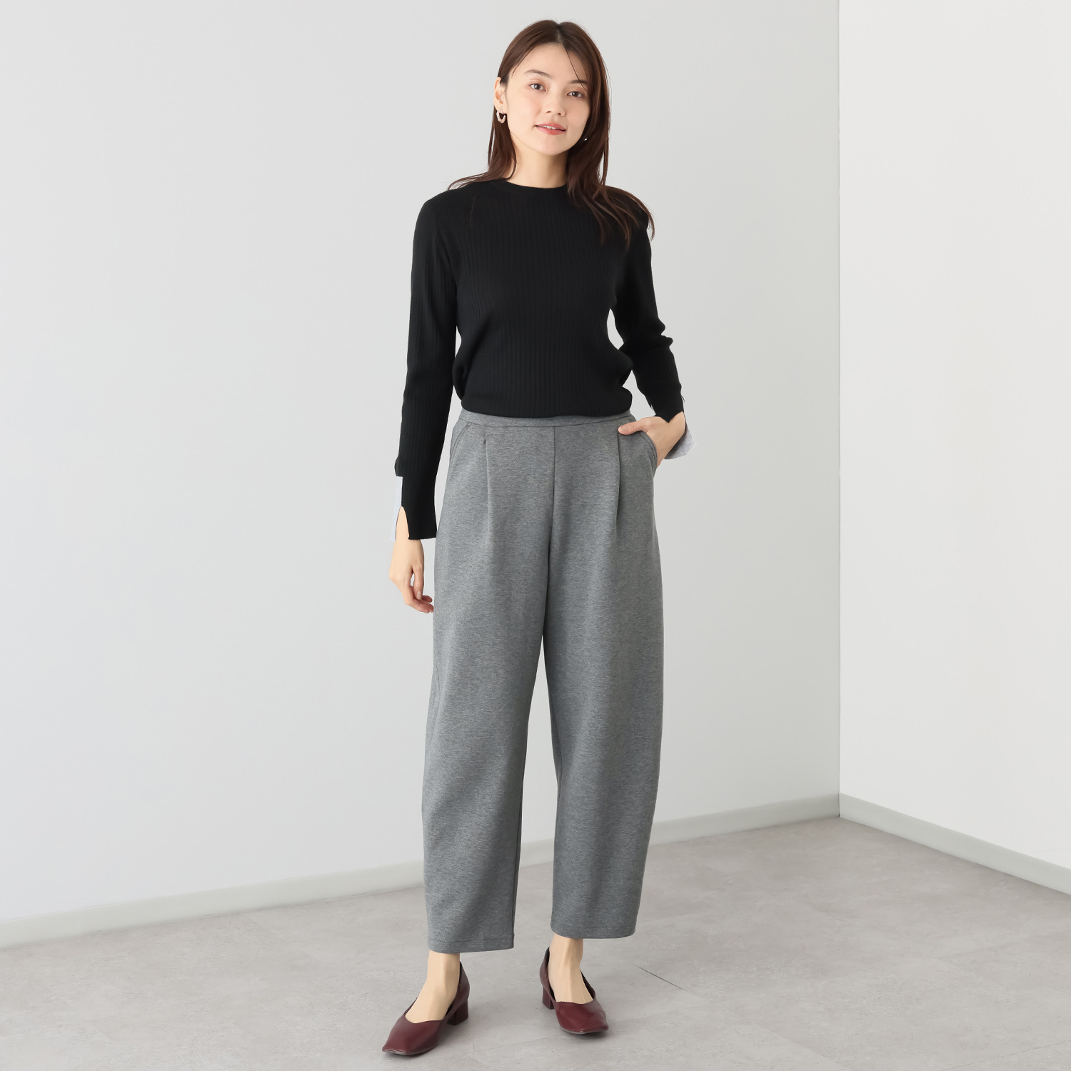 ラ　ヴァーグ　デトワール リラックスカジュアル ダンボール素材 大人のバレルシルエット パンツ