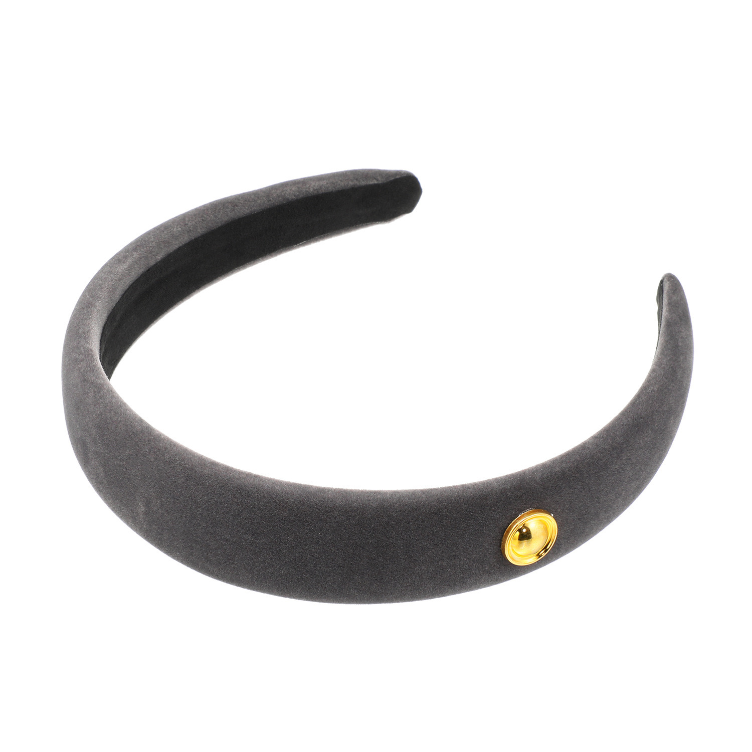 韓国トレンド 雑貨コレクション メタルポイント ベロアカチューシャ