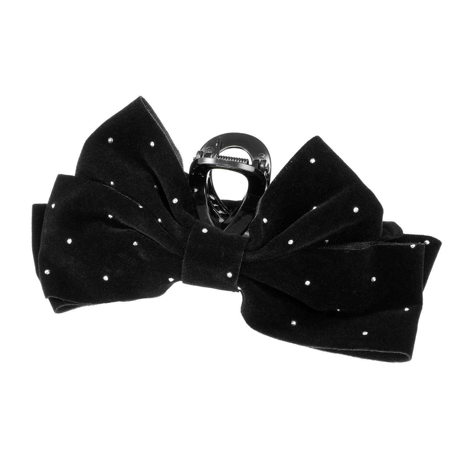 韓国トレンド 雑貨コレクション ベロア リボンバンスクリップ