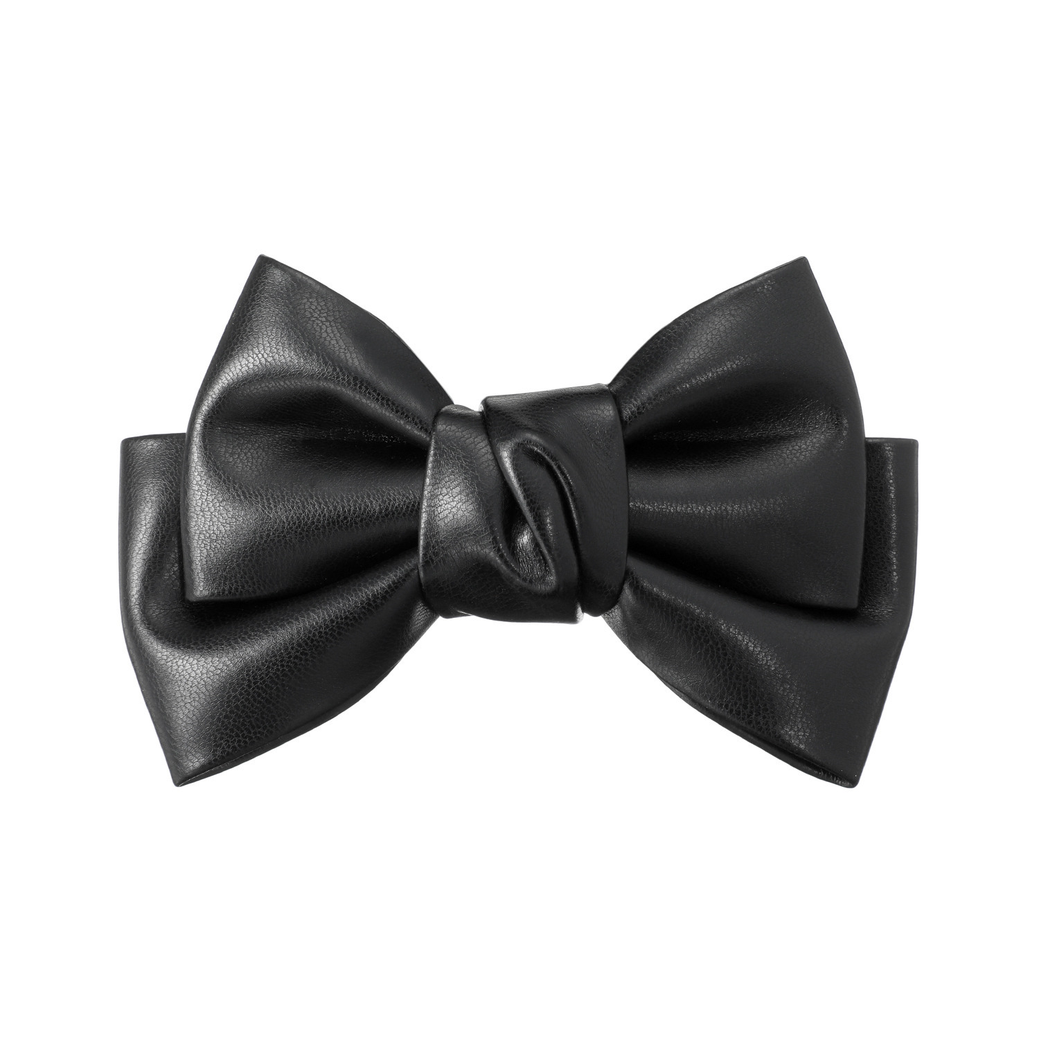 韓国トレンド 雑貨コレクション フェイクレザー リボンクリップ