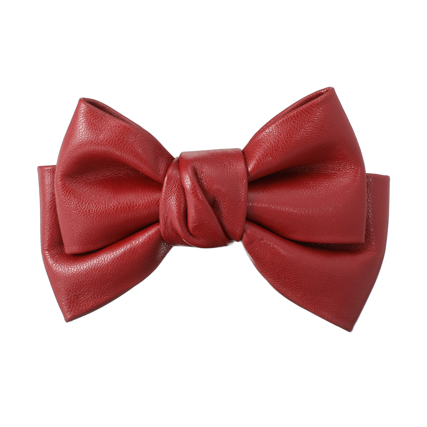 韓国トレンド 雑貨コレクション フェイクレザー リボンクリップ