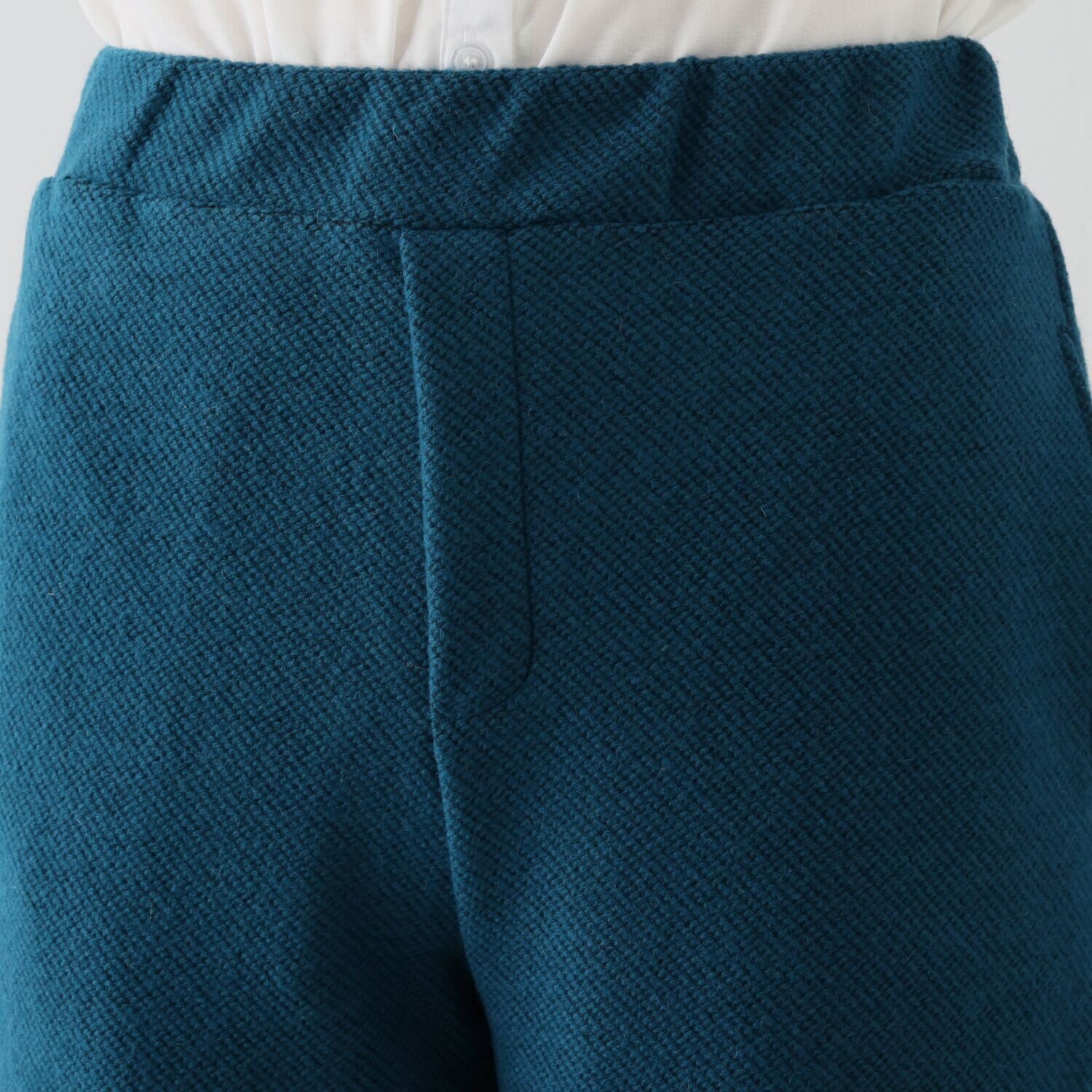 アンリック　オー　ブルー ウール混インレー スタイリッシュ ストレートパンツ