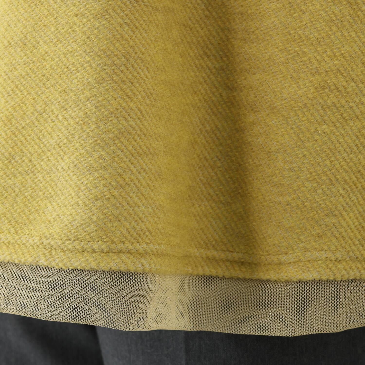 アンリック　オー　ブルー ウール混インレー ラメチュールアクセント チュニックジレ