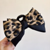 韓国トレンド 雑貨コレクション レオパード柄 リボンバンスクリップ