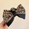 韓国トレンド 雑貨コレクション レオパード柄 リボンバンスクリップ