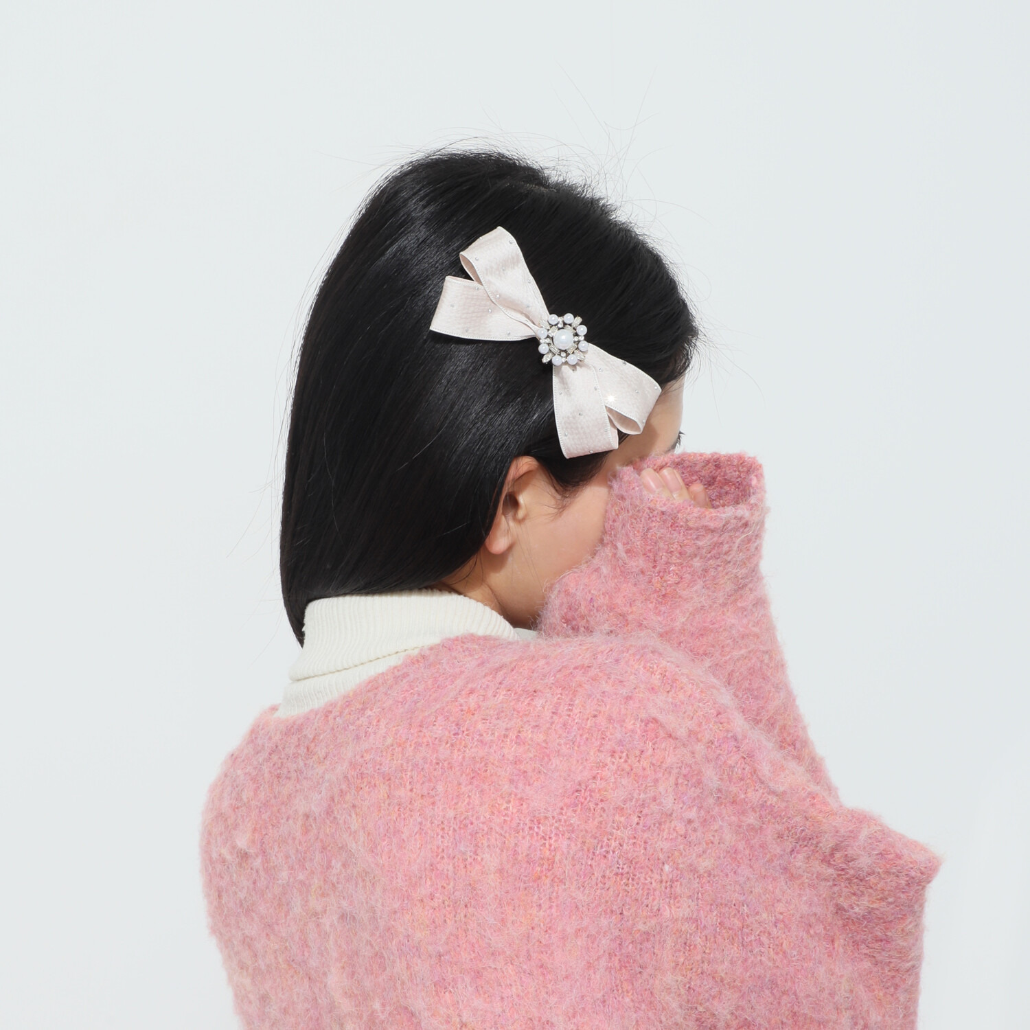 韓国トレンド 雑貨コレクション ドットリボンバレッタ