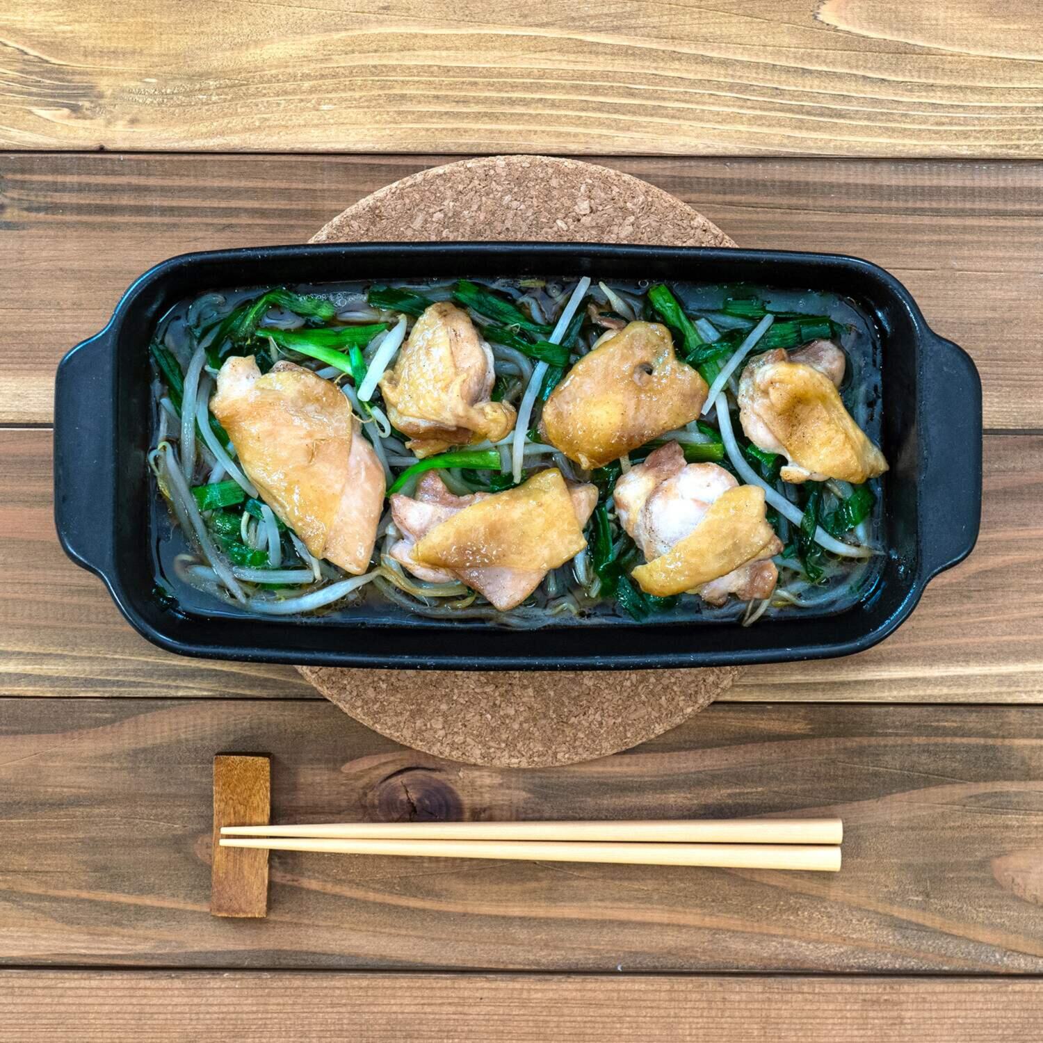 マジカリーノ レンジで発熱する角形皿 ＜ロング＞