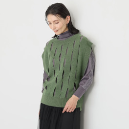 キョウコ　ヒガ レイヤードが楽しくなる スラッシュディテール ニットジレ