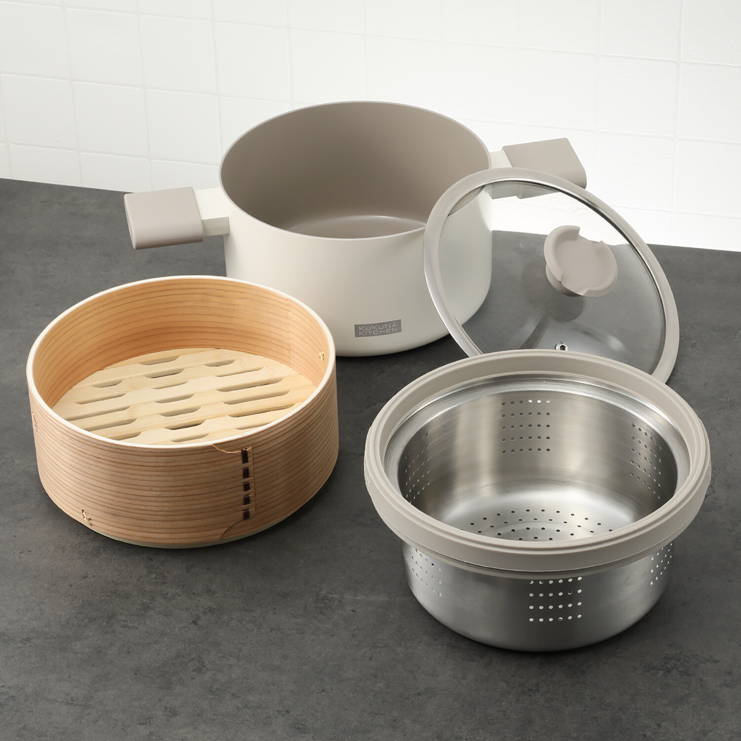 せいろ・深ザル付き 両手鍋セット ｓｅｉｒｏ＋