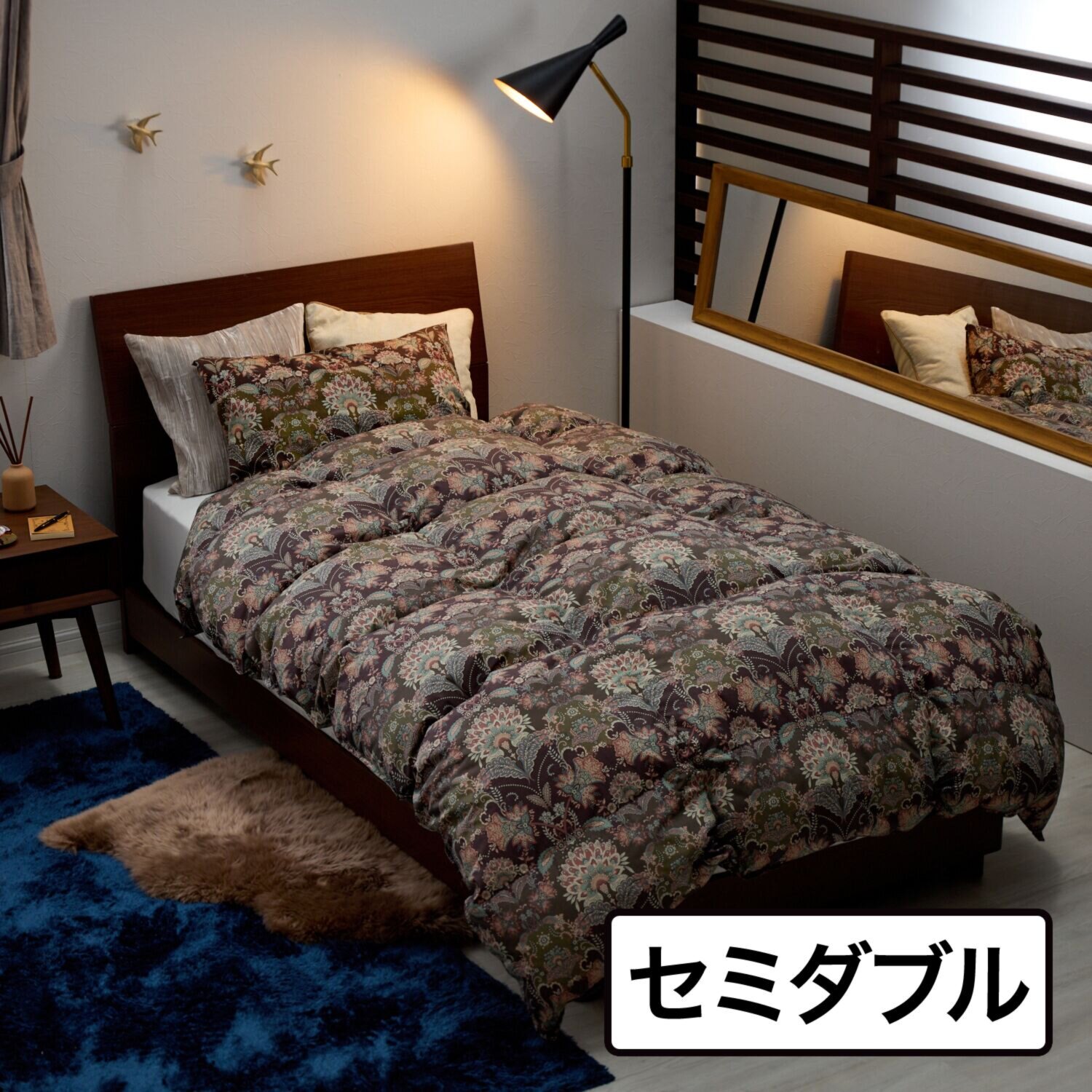 ｎｉｓｈｉｋａｗａ ジャパンダウン 防ダニ生地使用 羽毛掛けふとん ＜セミダブル＞