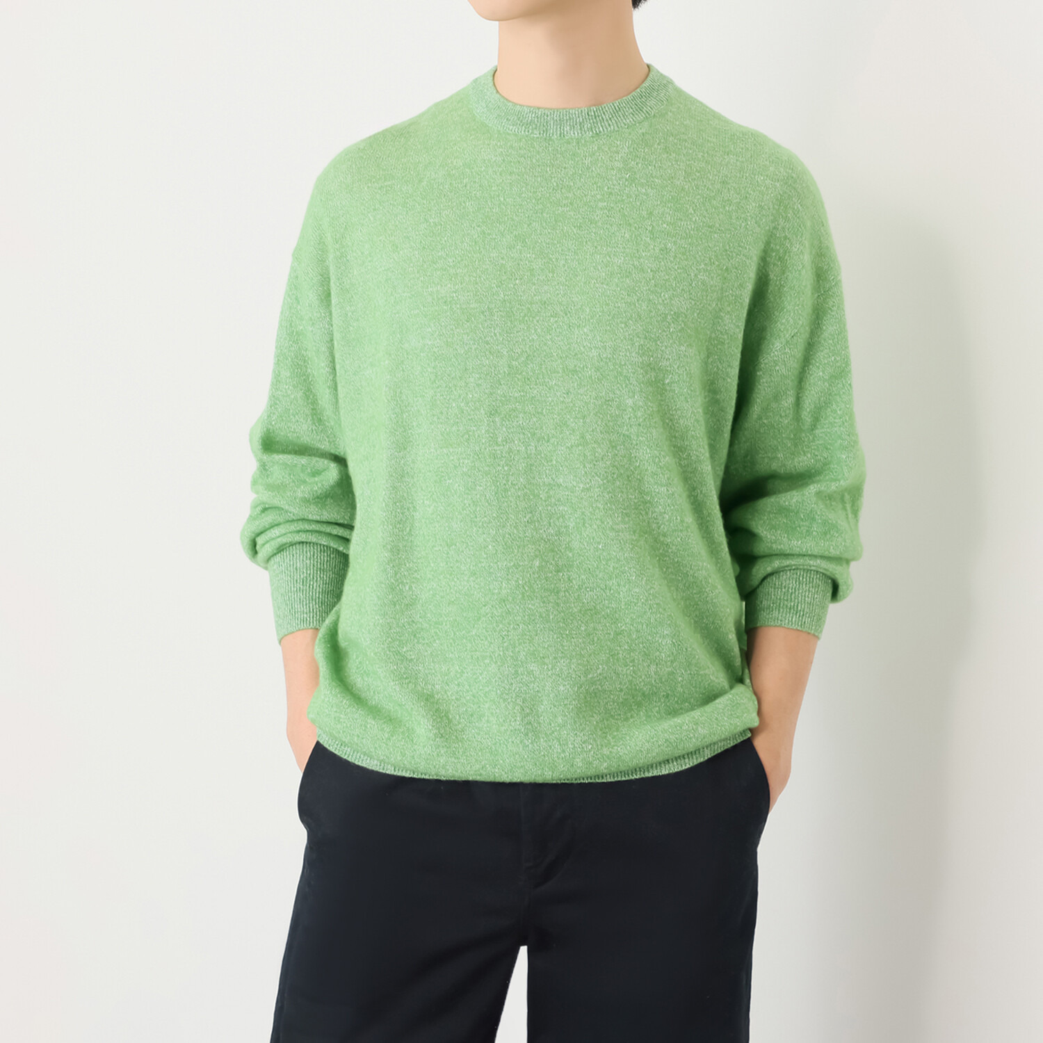 ＢＯＵＮＣＹ　ＢＯＮＤ リネンカシミヤ ニットプルオーバー ＜メンズ＞