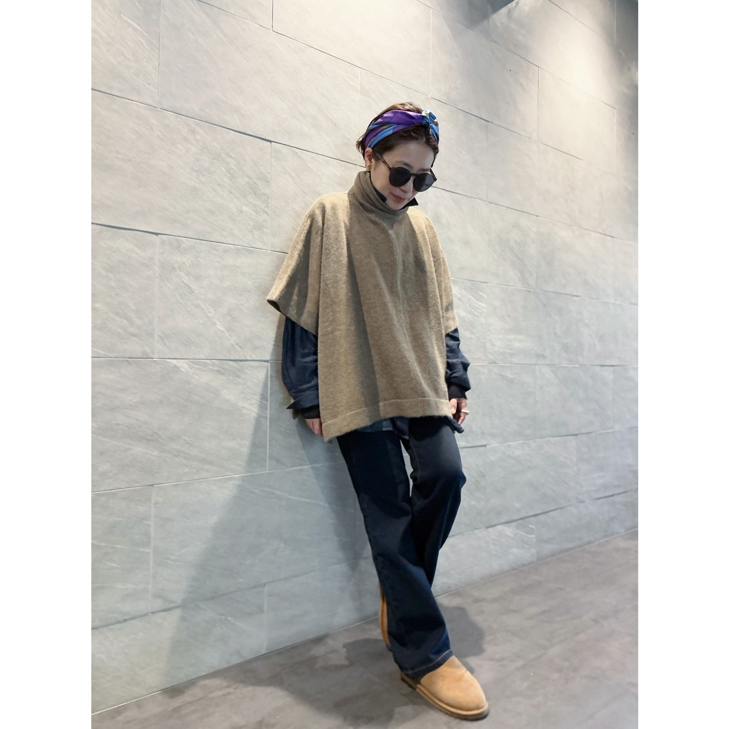 チーロ コンフォート ニットポンチョ