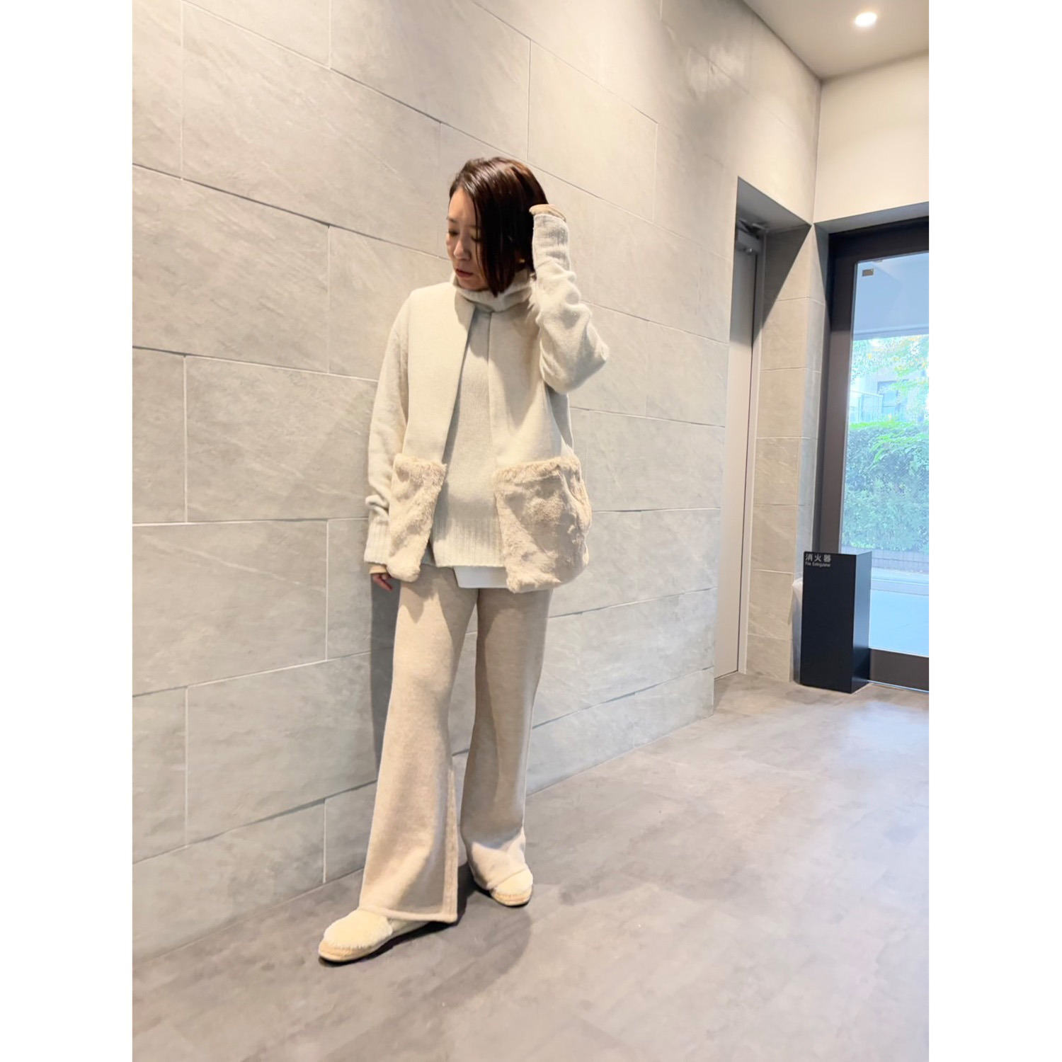 チーロ コンフォート ニットフレアパンツ