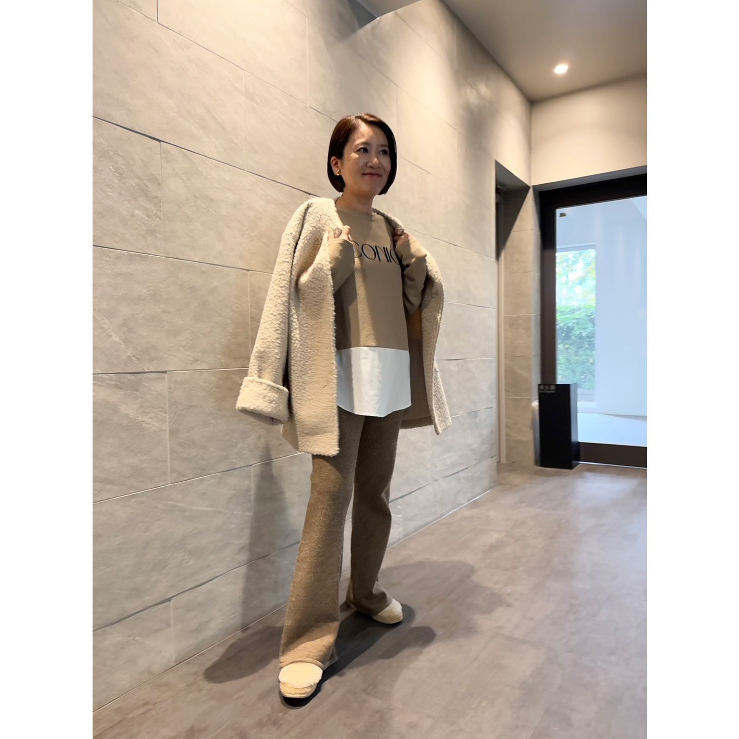 チーロ コンフォート ニットフレアパンツ