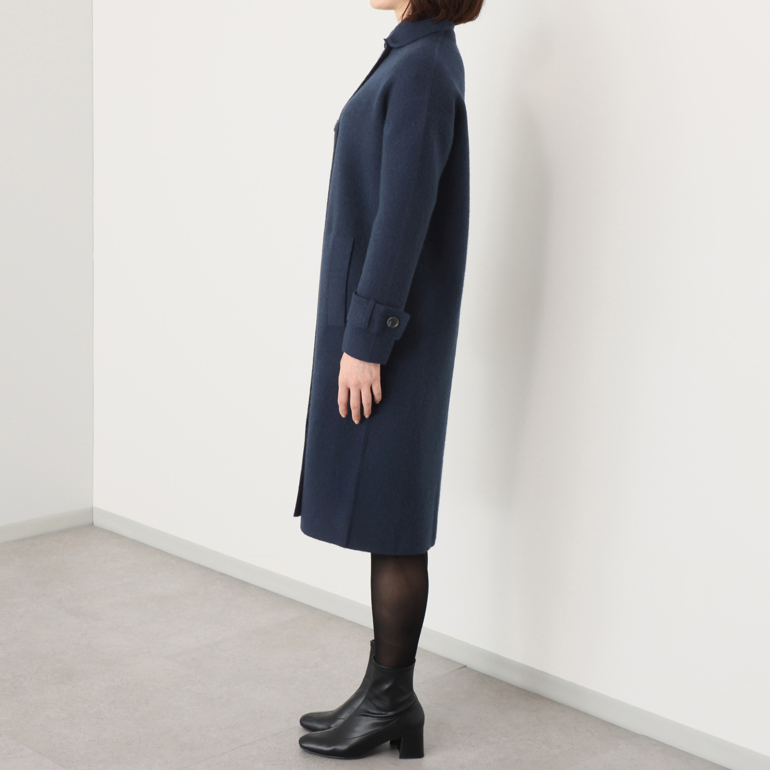 アズイズ　ビーマイセルフ バイ　ネイチャーズ モンゴルヤク ダブルジャガード ニットコート