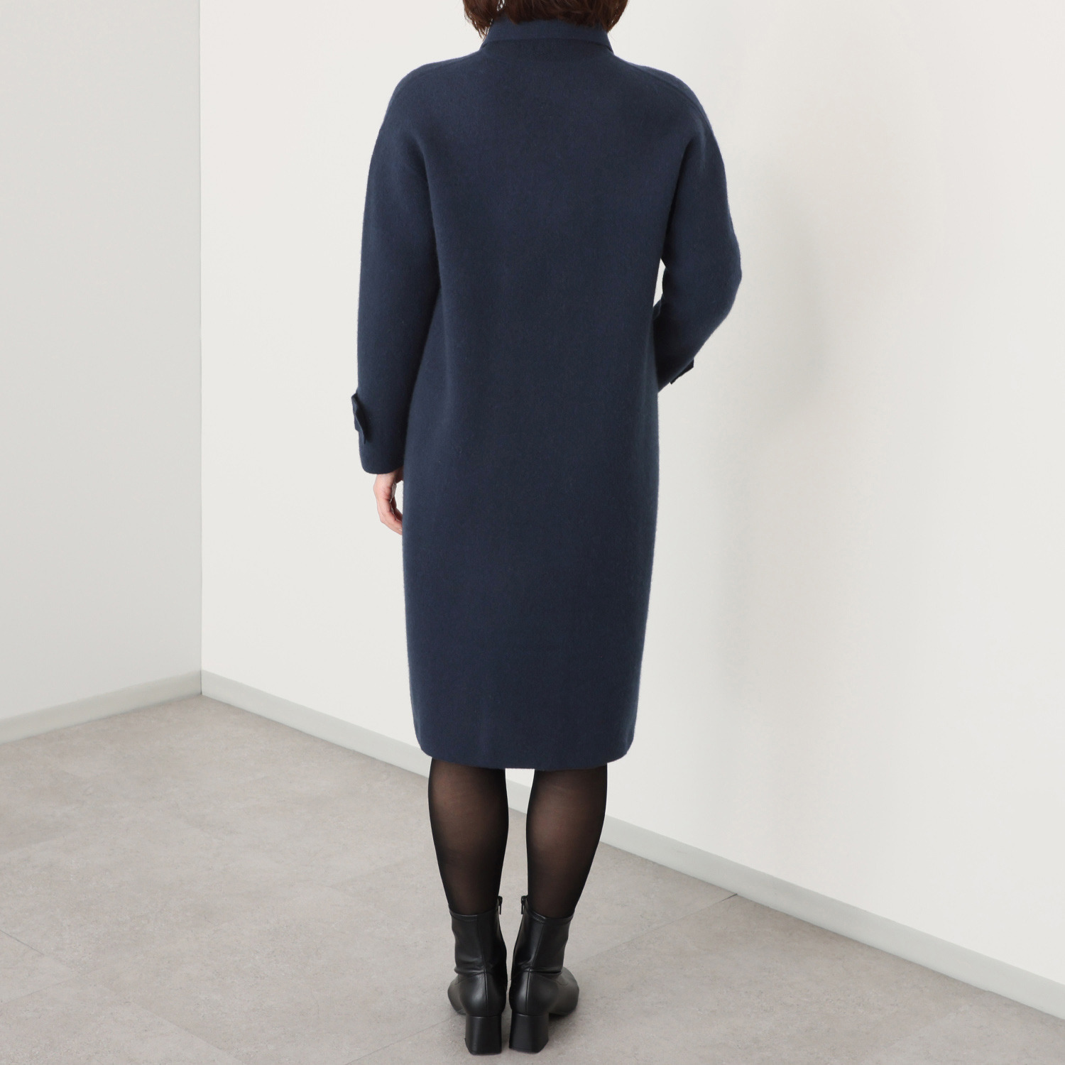 アズイズ　ビーマイセルフ バイ　ネイチャーズ モンゴルヤク ダブルジャガード ニットコート