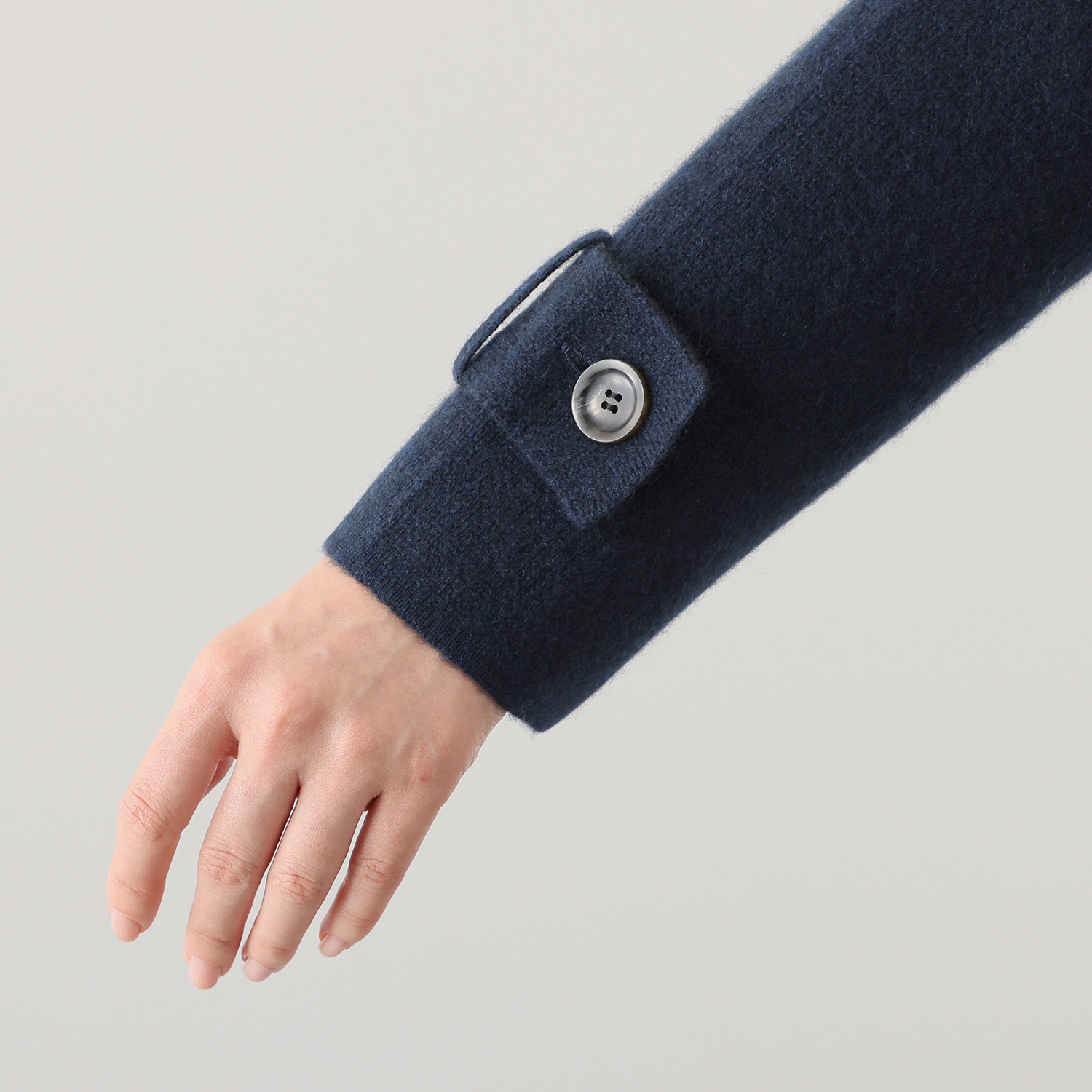 アズイズ　ビーマイセルフ バイ　ネイチャーズ モンゴルヤク ダブルジャガード ニットコート