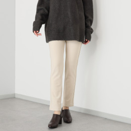 ラ・シュシュ 冬のお出かけ専用 ブランケット起毛 スティック ストレートパンツ
